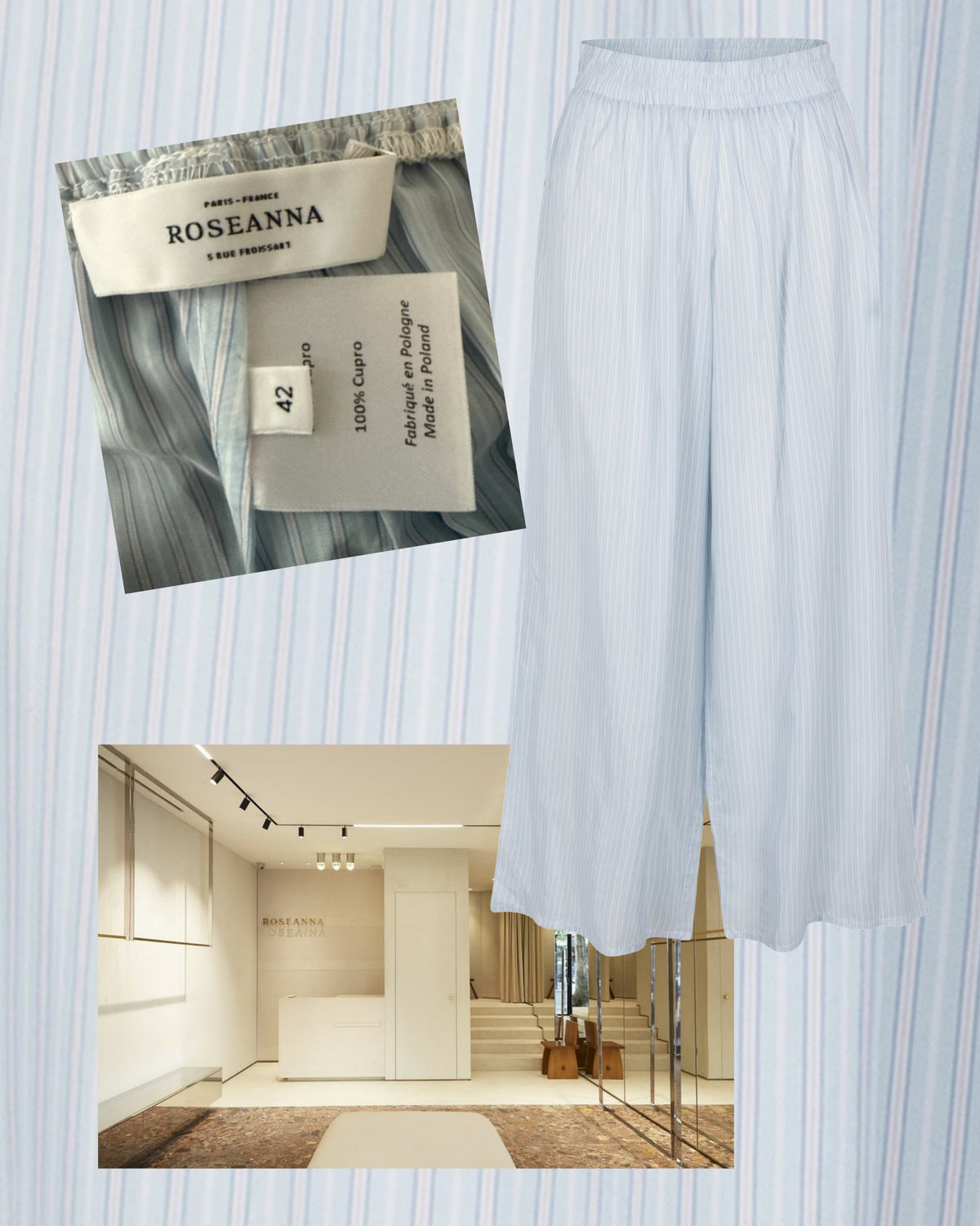 2020s Roseanna Wide-Leg Striped Pants