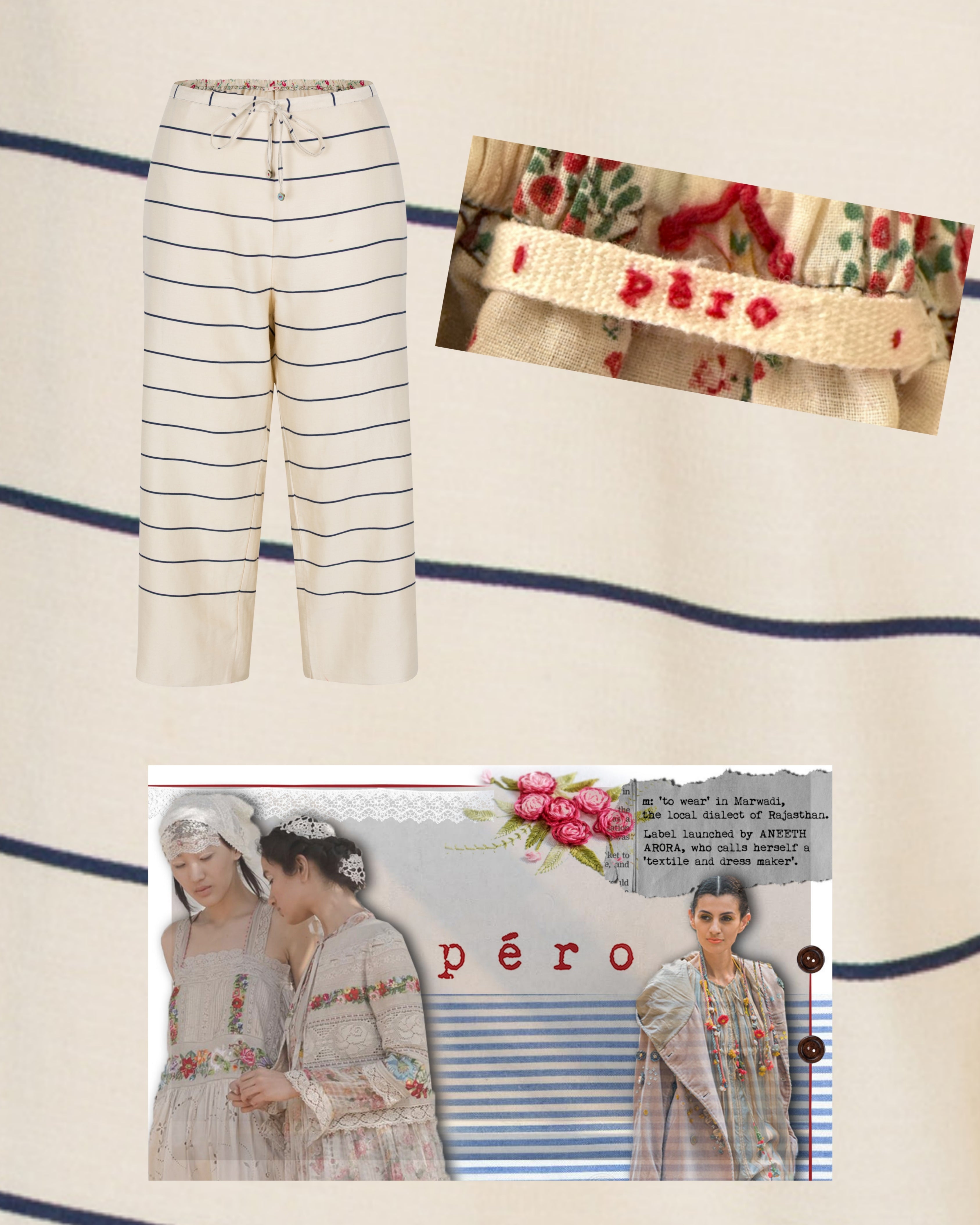 2020s Péro Striped Silk Pants