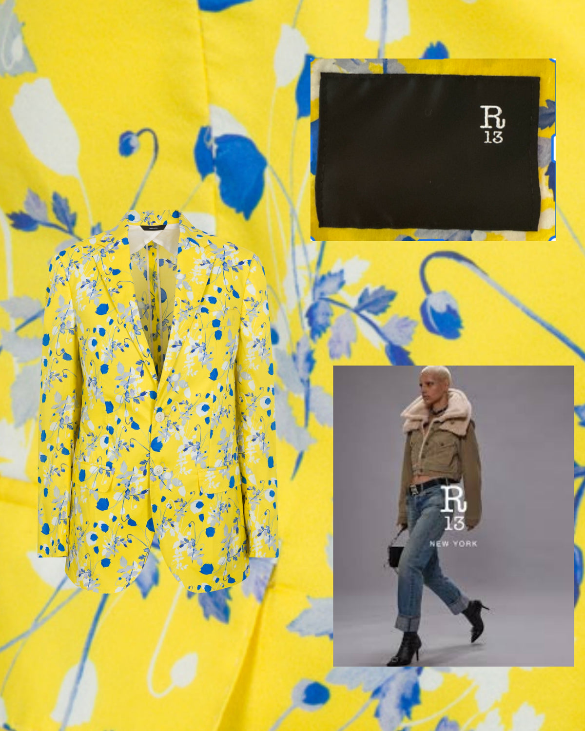 2020s R13 Floral Cotton Blazer