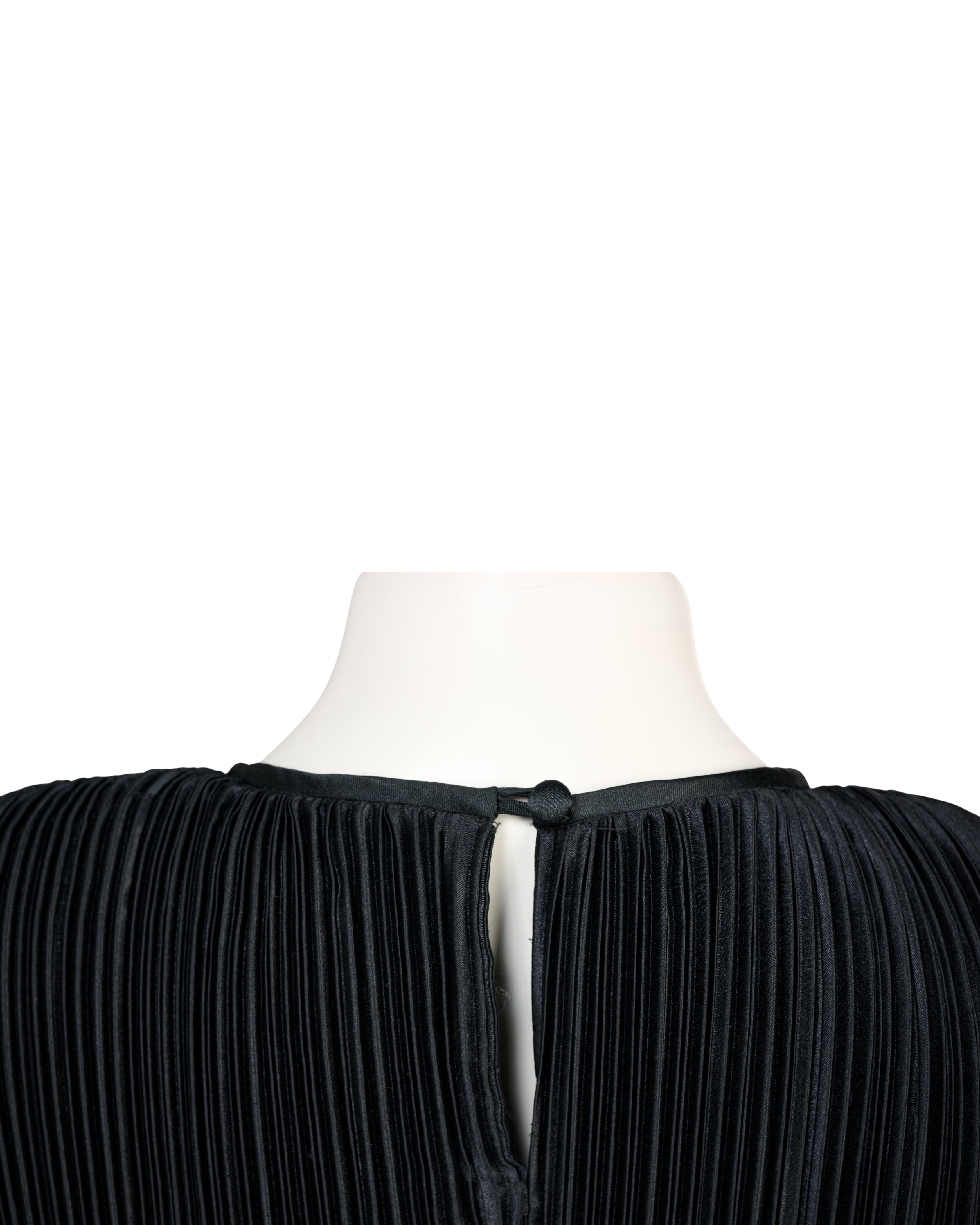 1980s Cattiva Pleated Dress With Sequin Sleeves