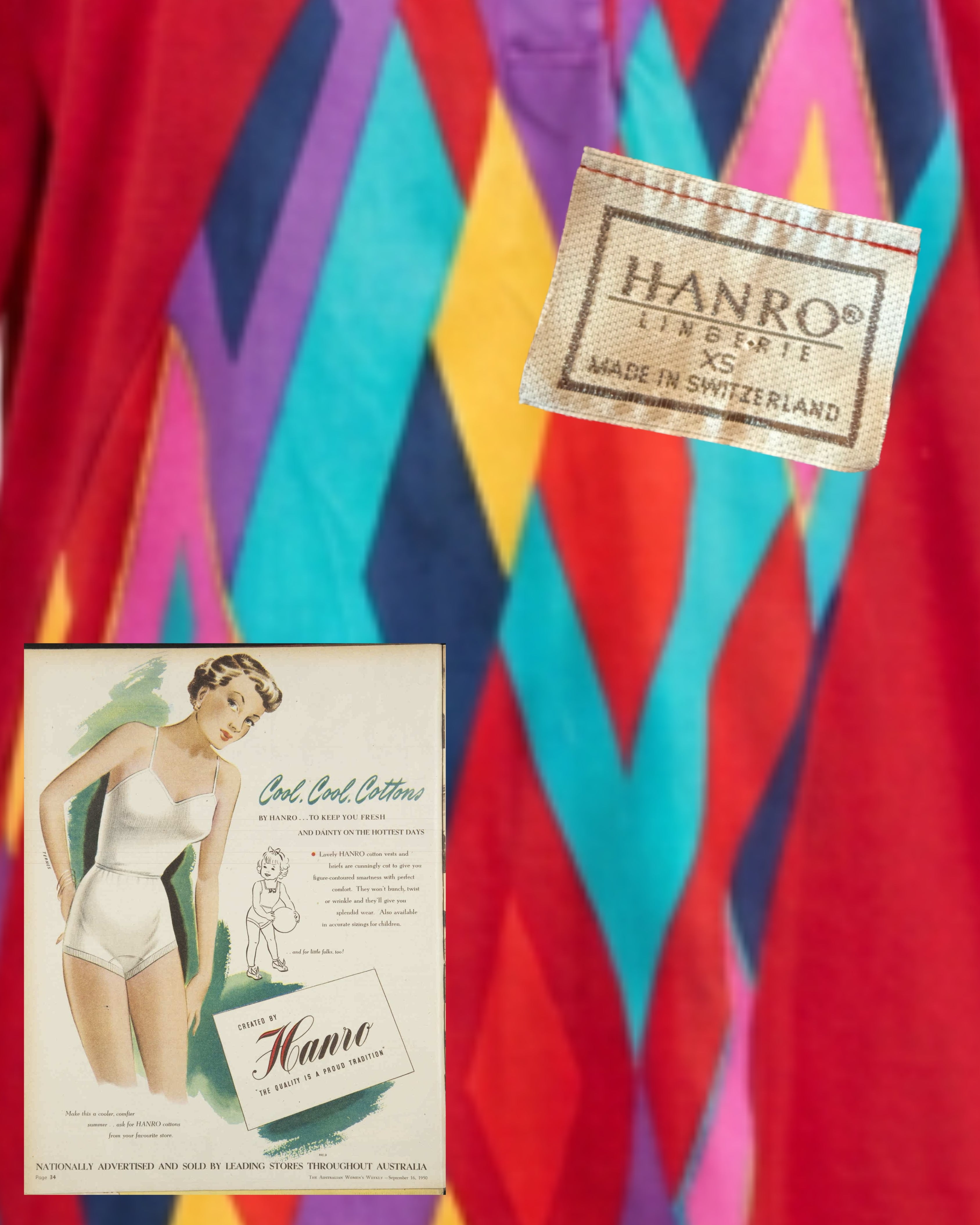 1980s/90s Hanro Printed Dress
