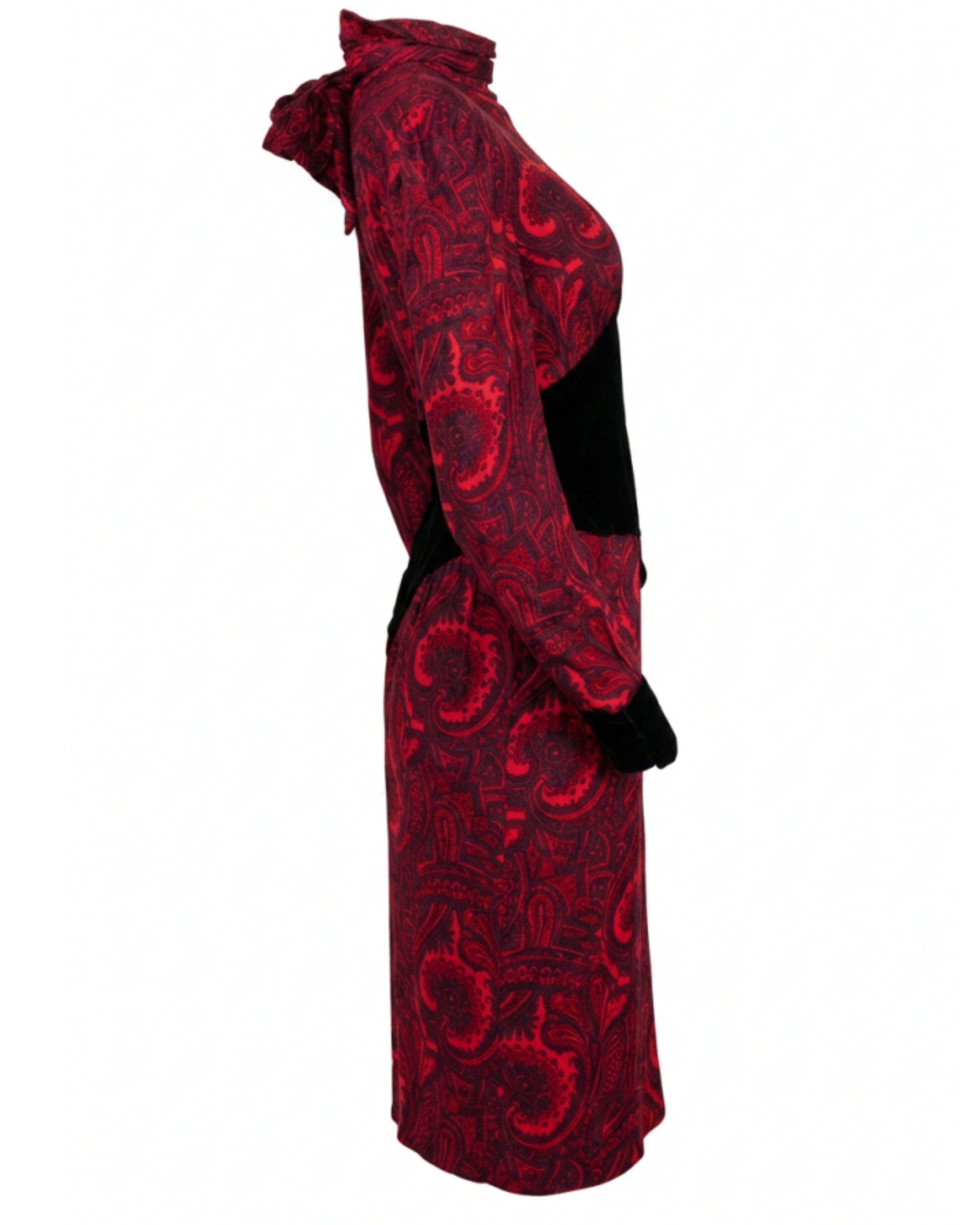 1970s/80s Victor Costa Day Paisley Dress