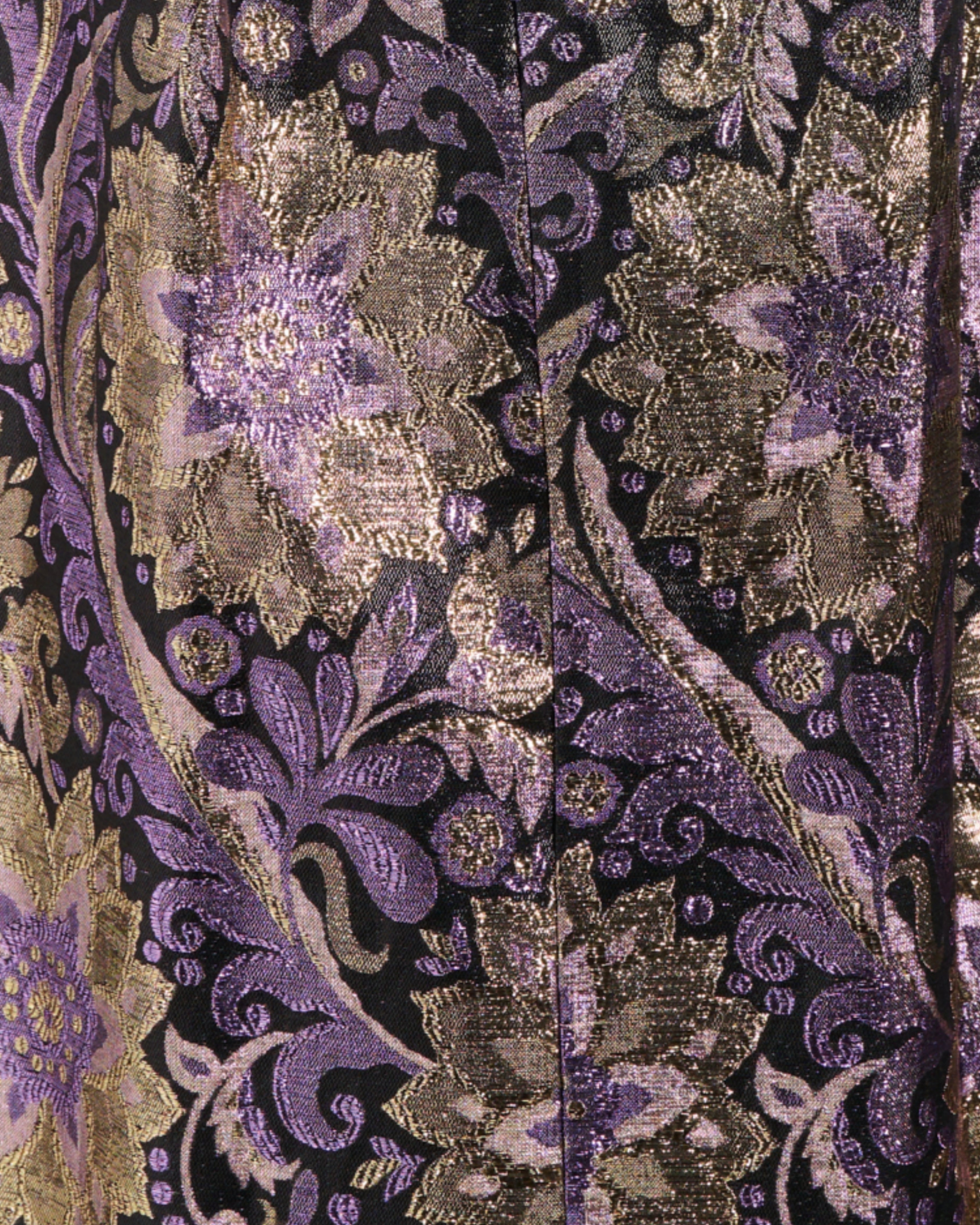 1960s Tina Leser Original Purple Velvet and Brocade Dress