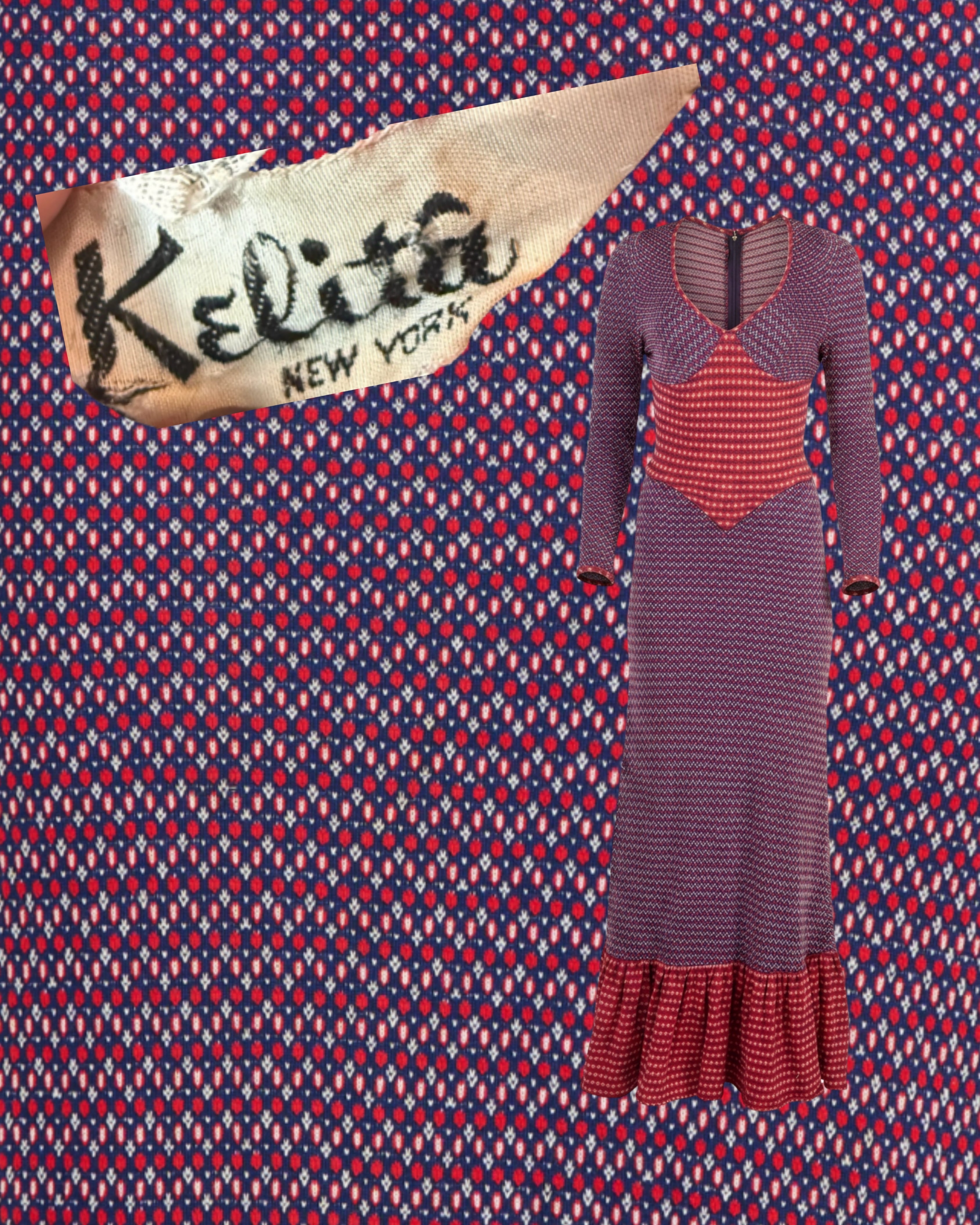 1960s/70s Kelita New York Knit Dress