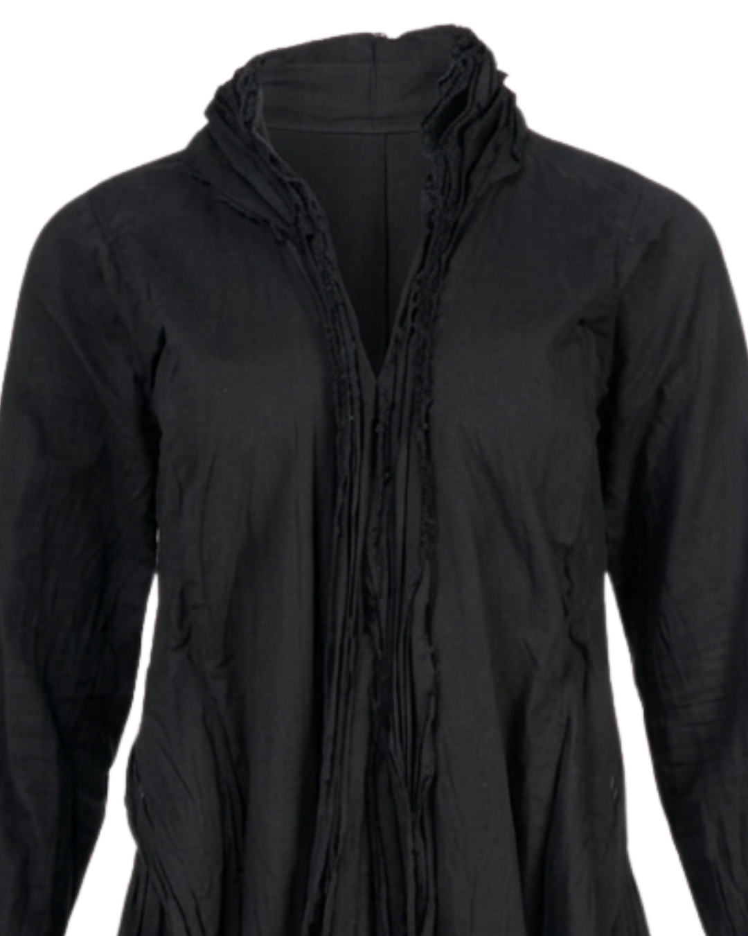 2000s Junya Watanabe Comme des Garçons Black Frayed Dress