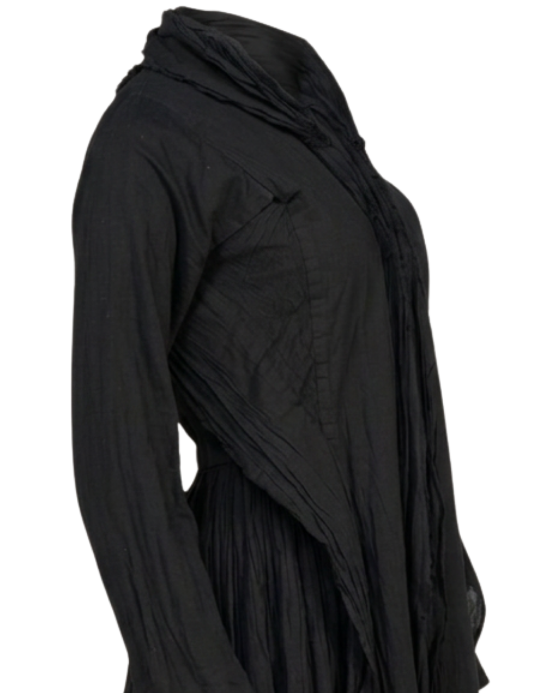 2000s Junya Watanabe Comme des Garçons Black Frayed Dress