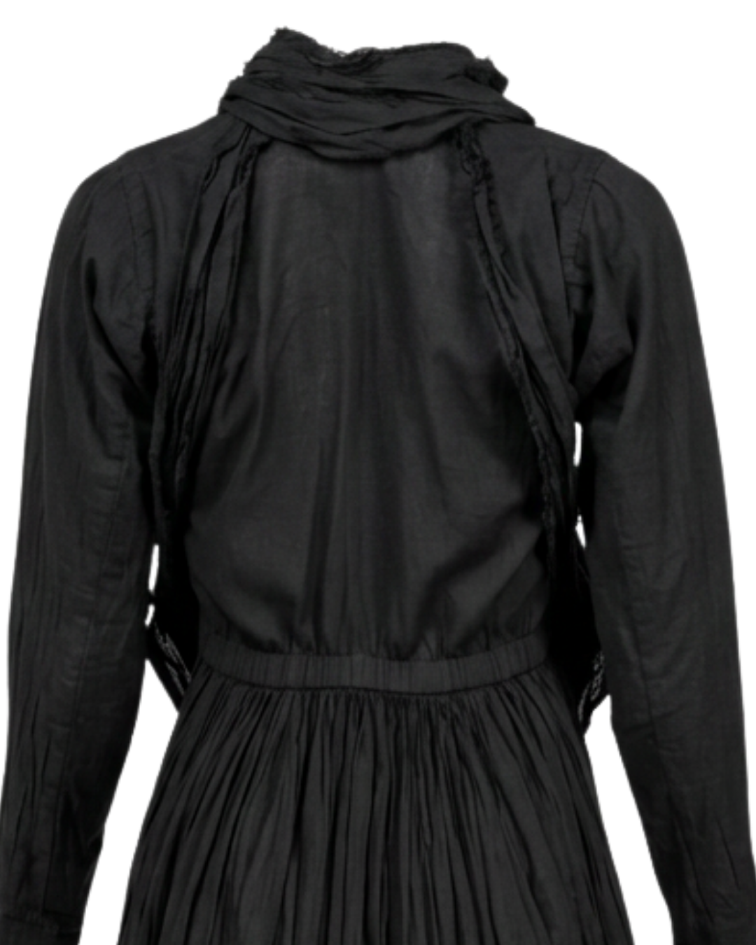 2000s Junya Watanabe Comme des Garçons Black Frayed Dress