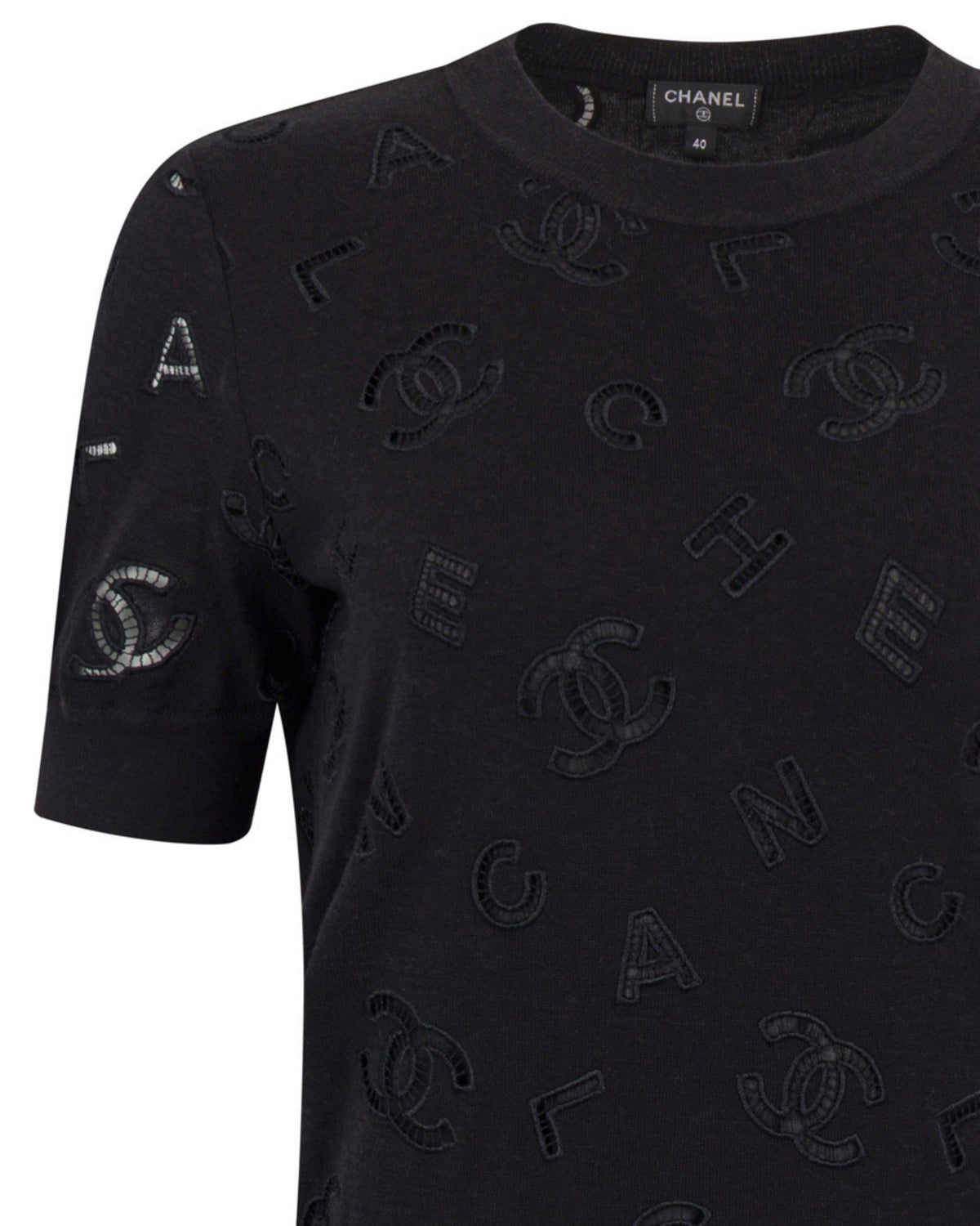 Cruise 2020 Chanel Logo Knit Black Dress