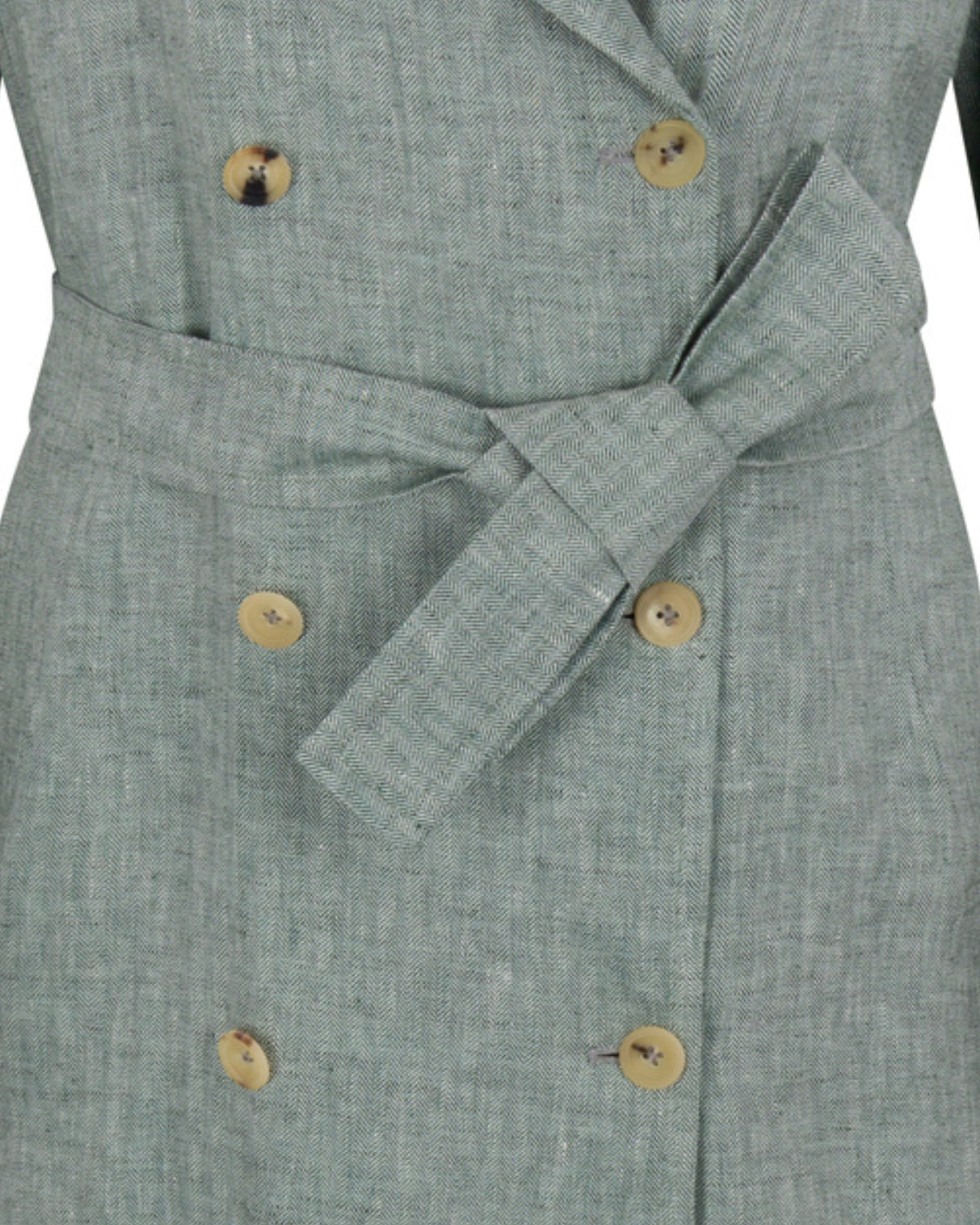 2020s Giuliva Heritage Blue Linen Trench Coat