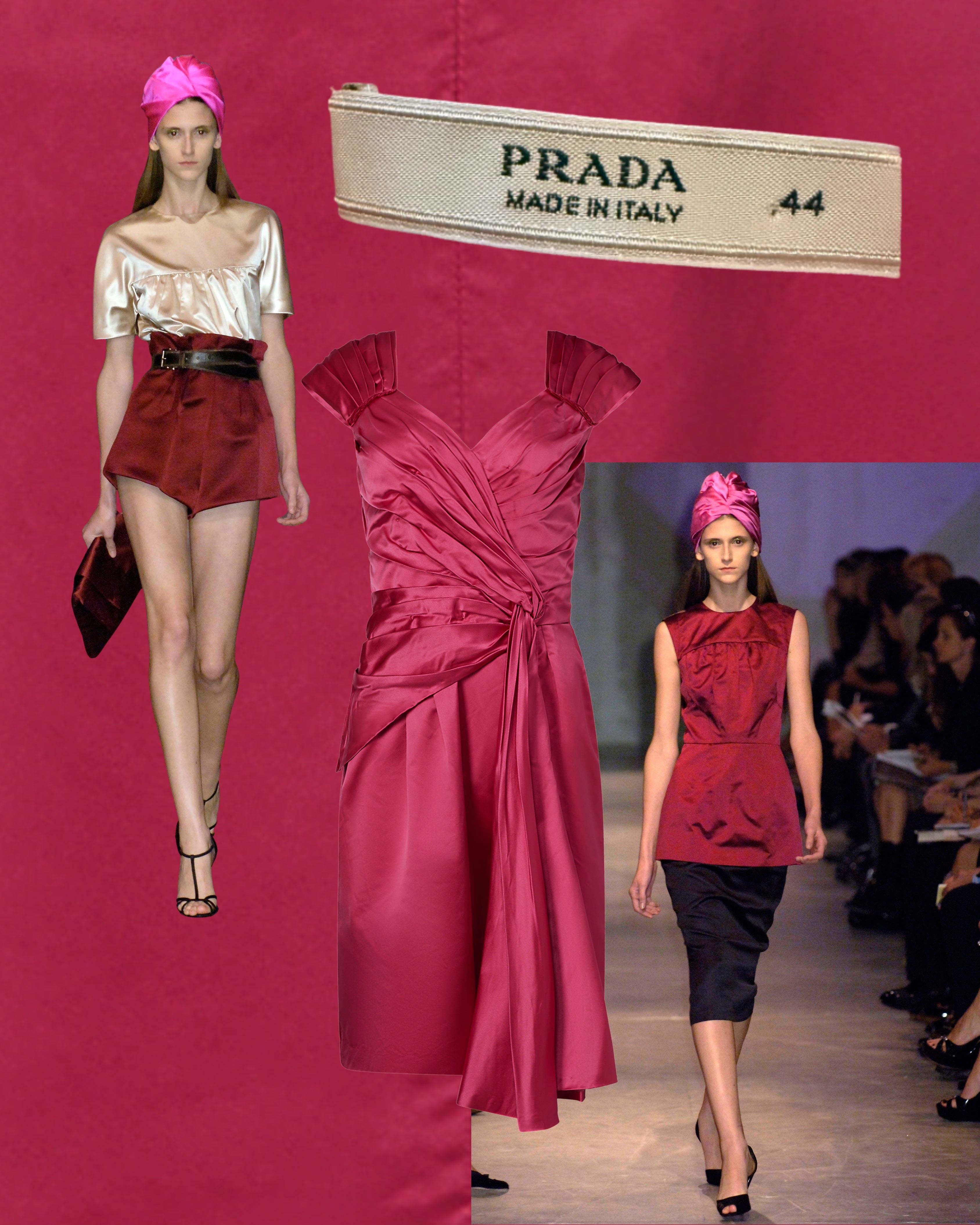 Spring 2007 Prada Pink Satin Dress