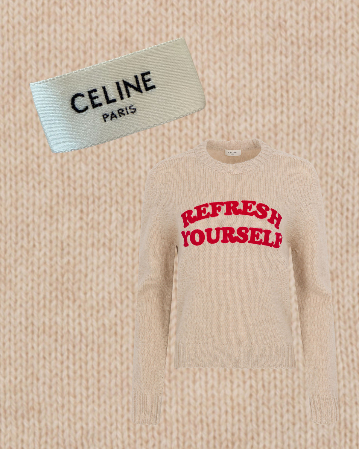 2020 Céline "Refresh Yourself" Sweater