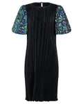 1980s Cattiva Pleated Dress With Sequin Sleeves