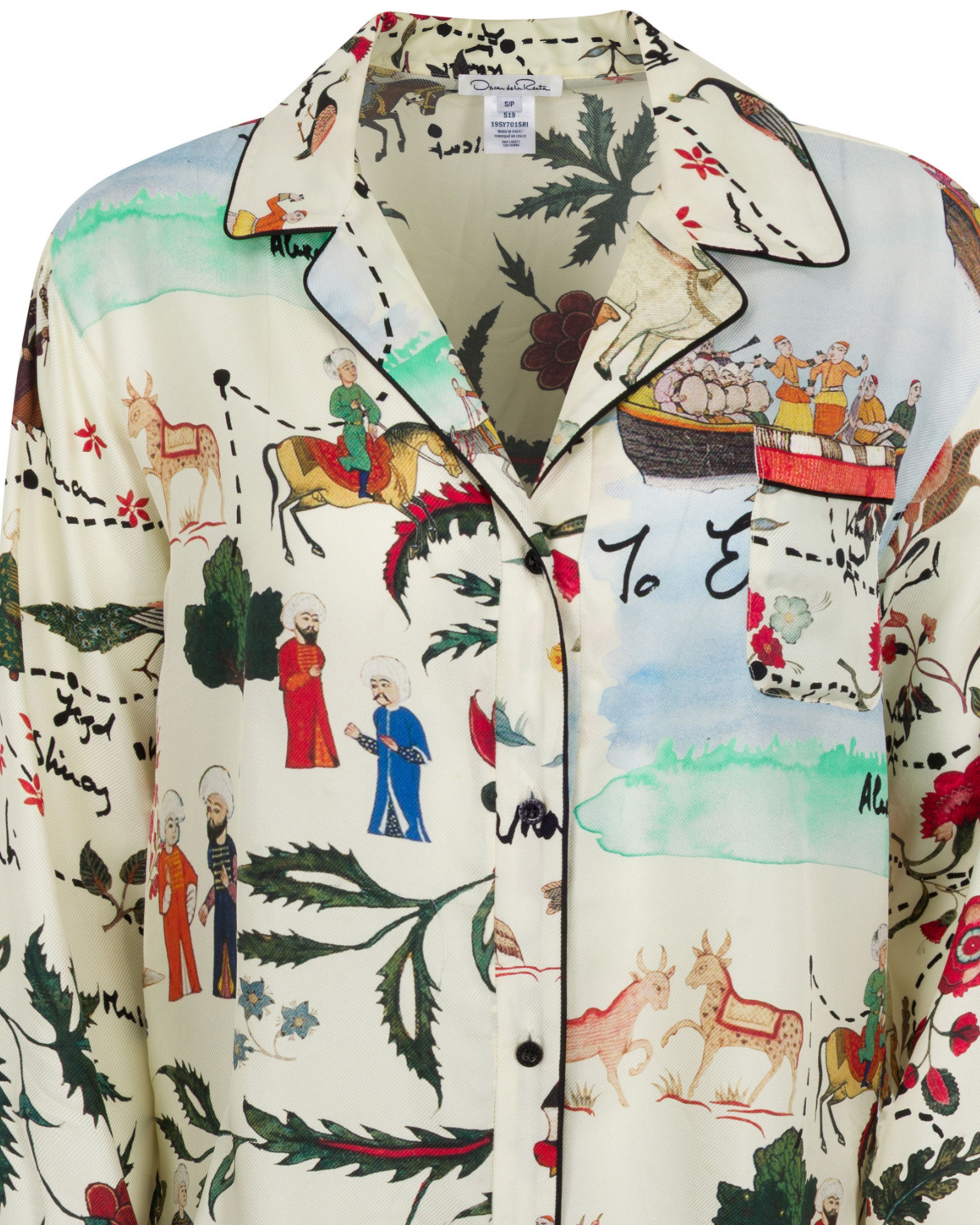 Spring 2019 Oscar de la Renta Silk Pajama Set