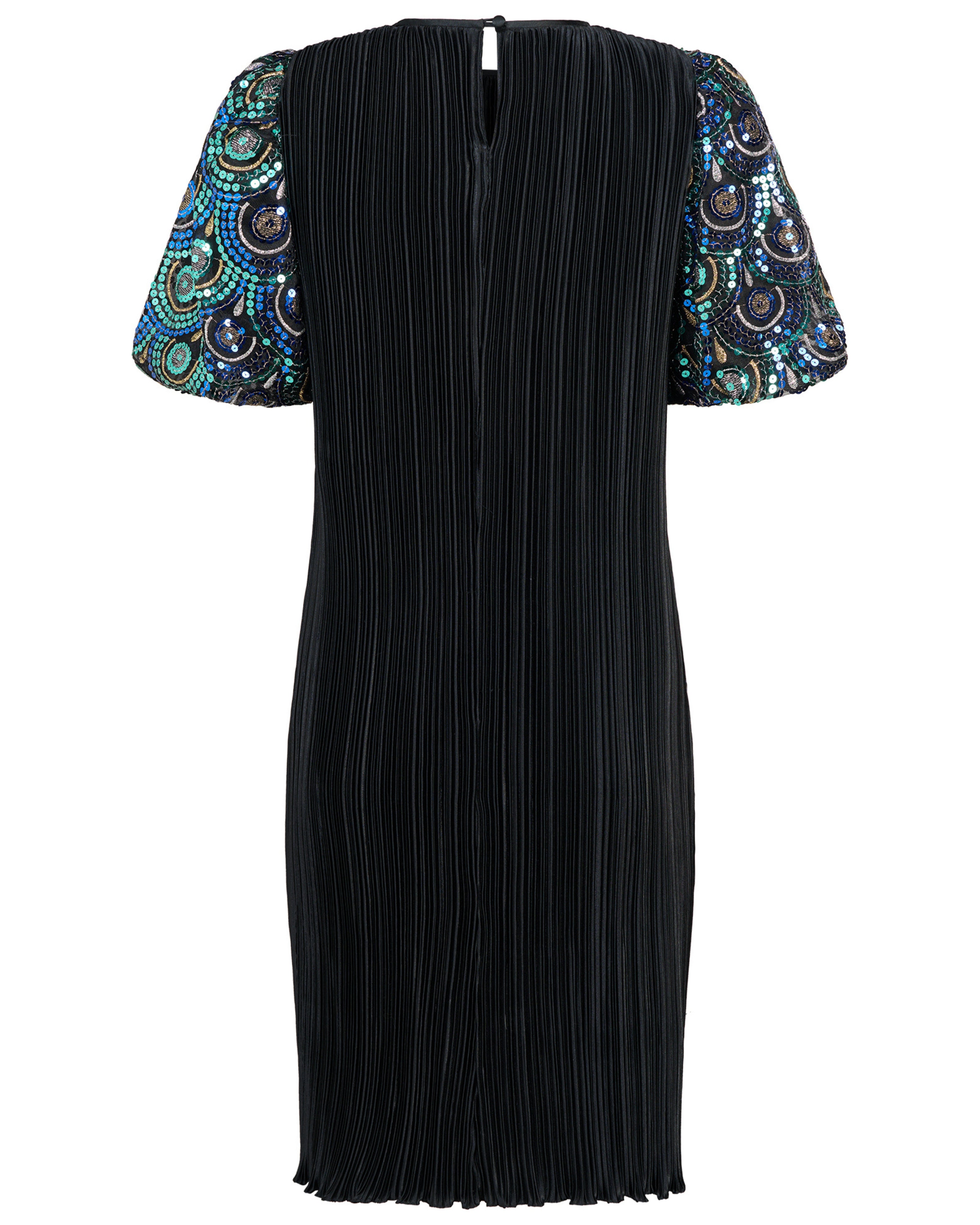1980s Cattiva Pleated Dress With Sequin Sleeves
