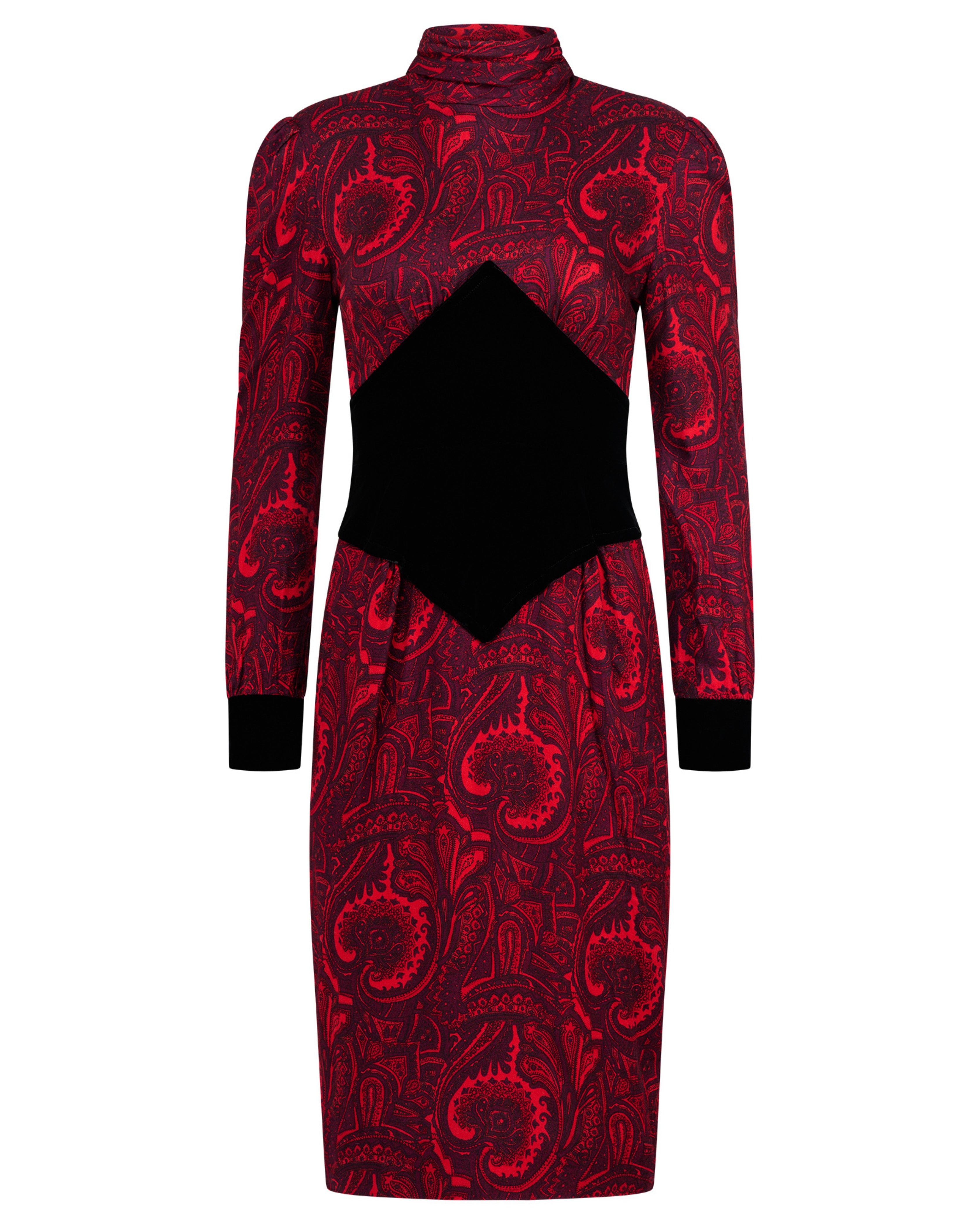1970s/80s Victor Costa Day Paisley Dress