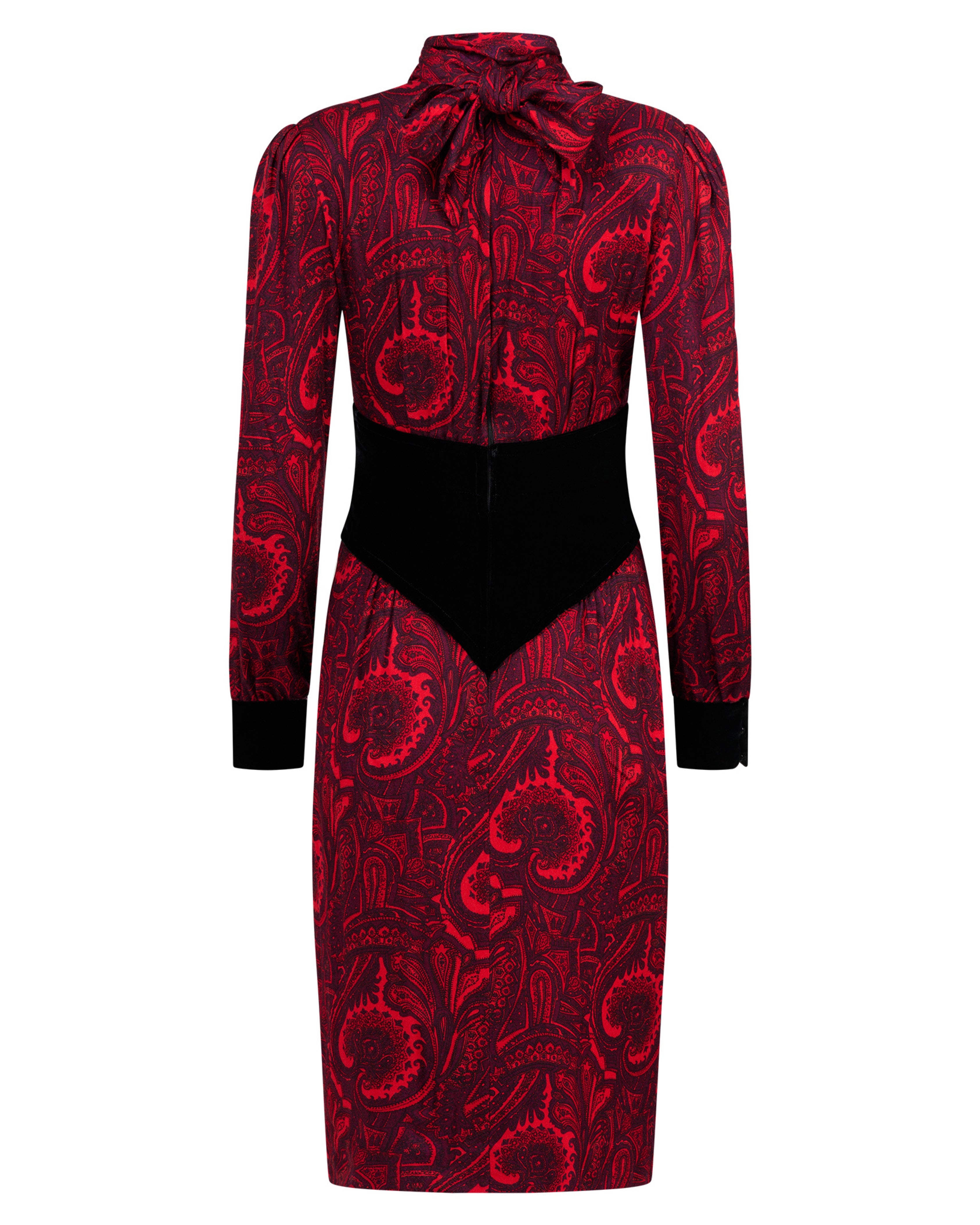 1970s/80s Victor Costa Day Paisley Dress