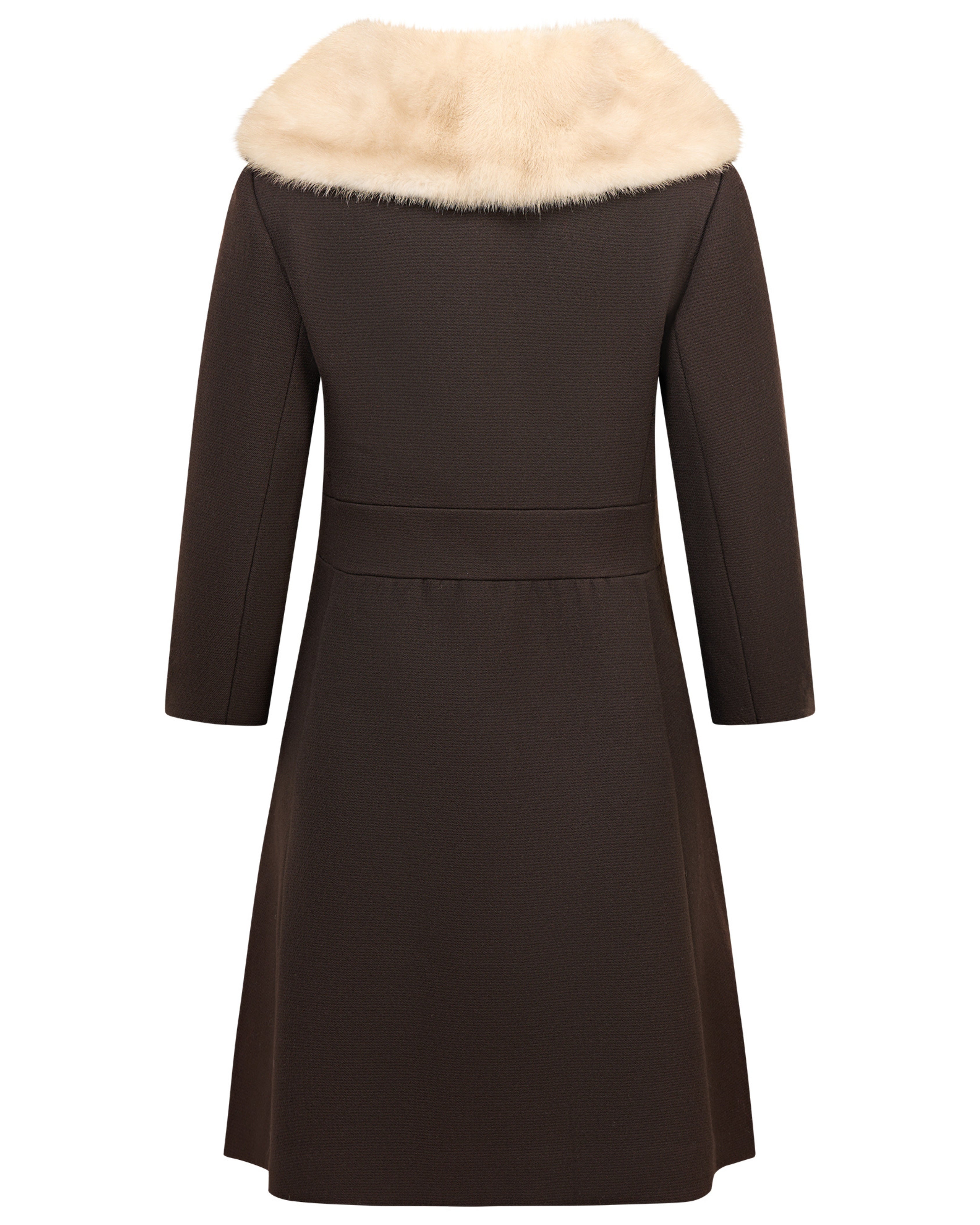 1960s Wool Coat With Mink Collar