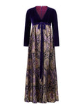 1960s Tina Leser Original Purple Velvet and Brocade Dress