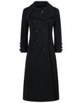Late 20th-Century Black Coat With Rhinestone Buttons