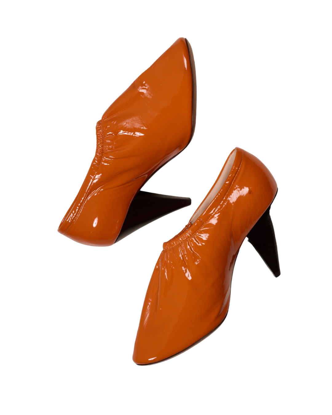 Resort 2017 Celine by Phoebe Philo Ruched Patent Leather Pumps