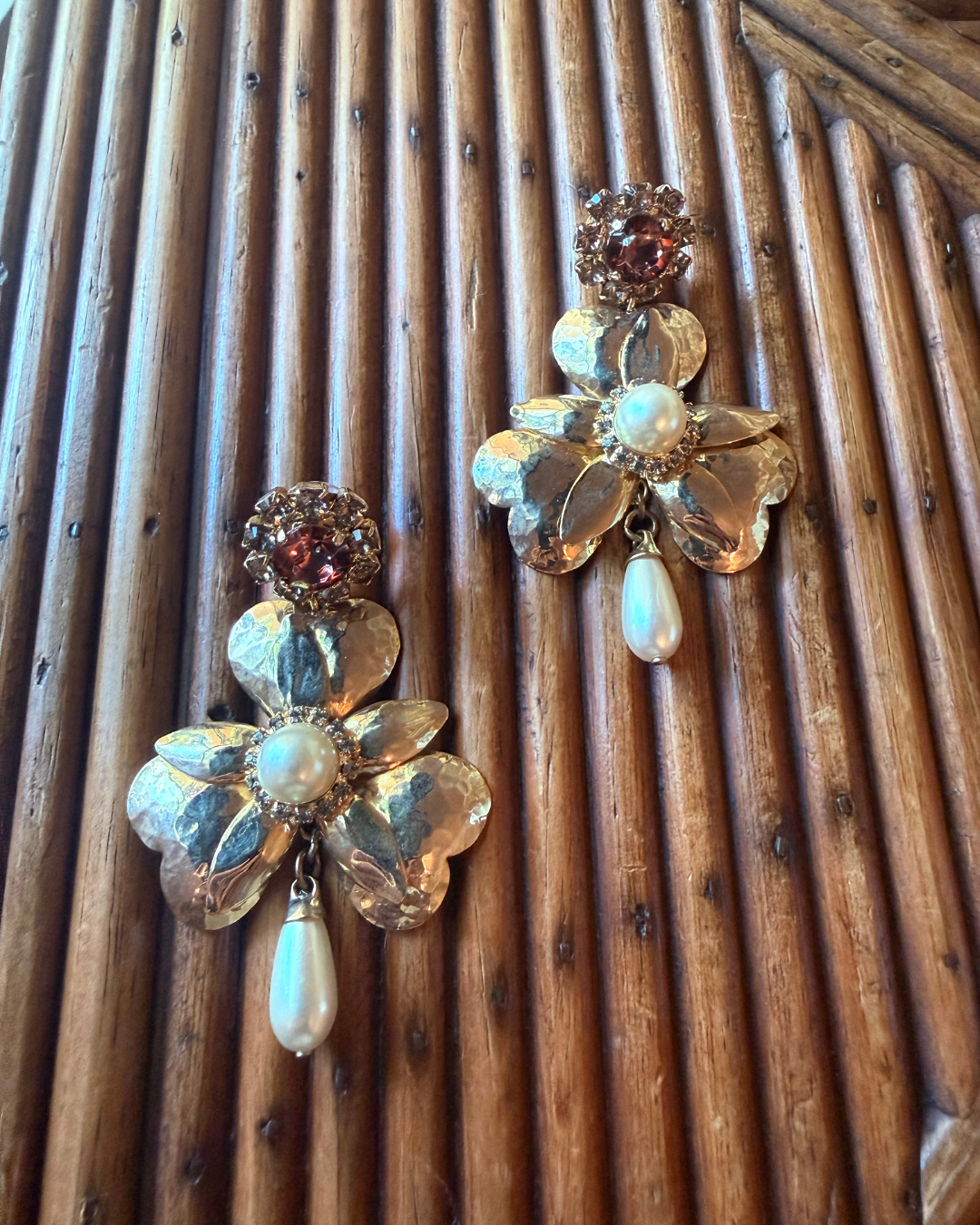2010s Erdem Gold Flower Earrings