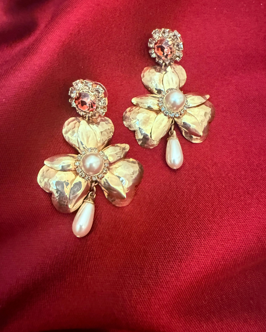 2010s Erdem Gold Flower Earrings