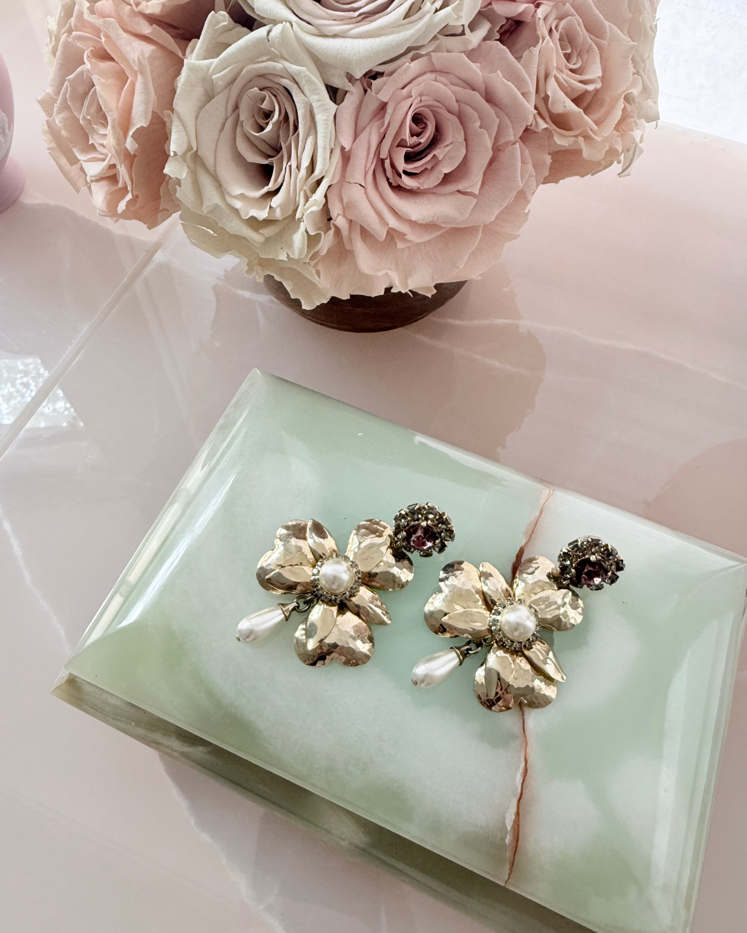 2010s Erdem Gold Flower Earrings