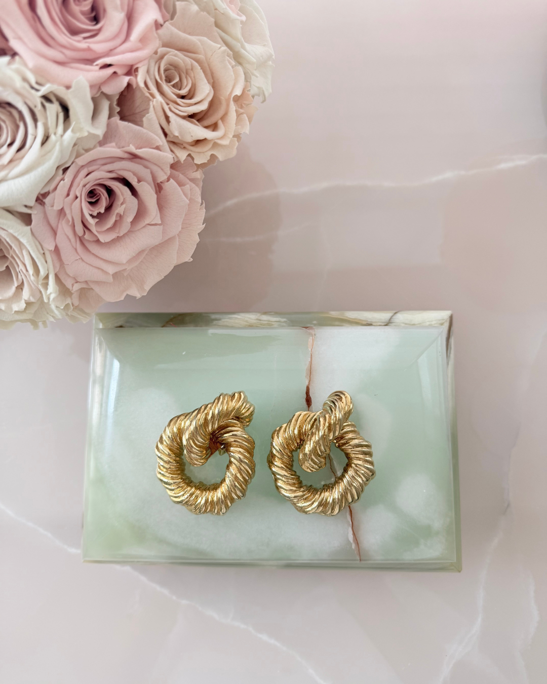 1980S Escada Gold Clip-On Earrings