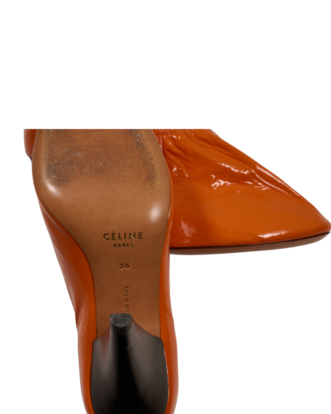 Resort 2017 Celine by Phoebe Philo Ruched Patent Leather Pumps