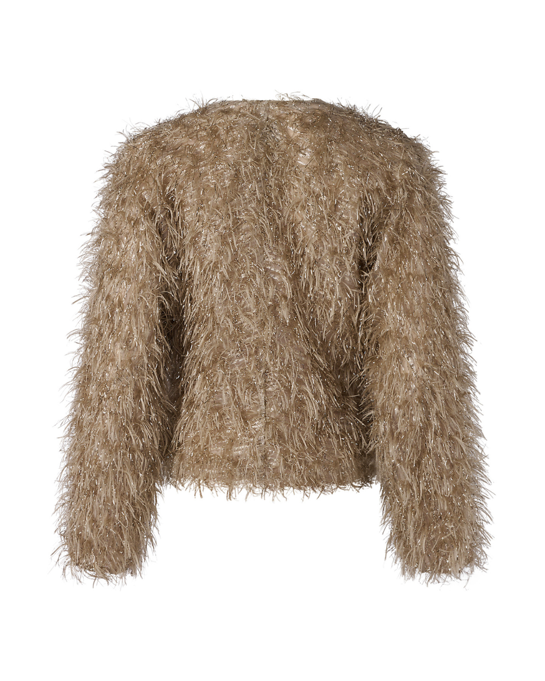 2010s Nanushka Gold/Silver Sparkly Fringe Jacket