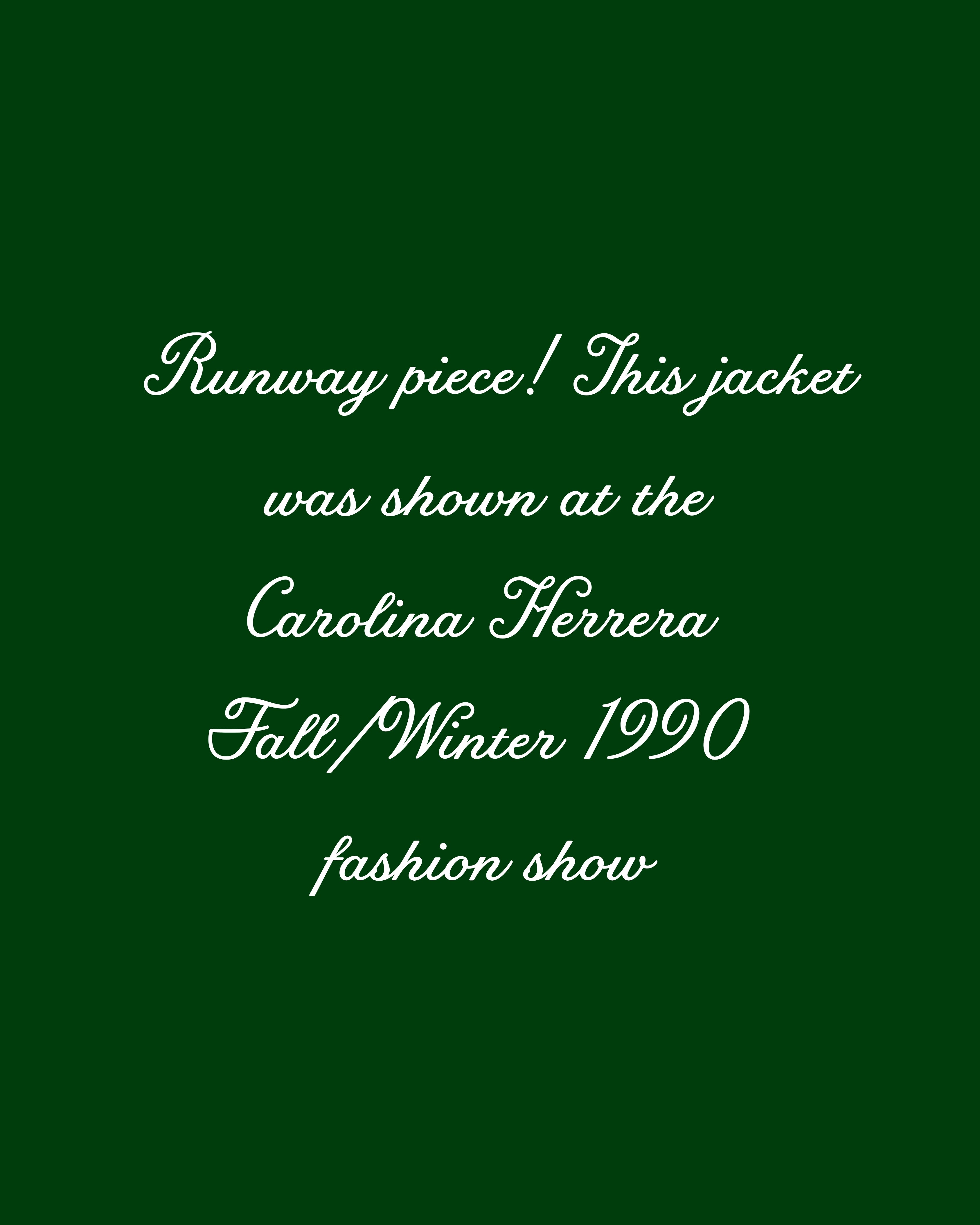 Fall 1990 Carolina Herrera Blazer