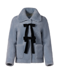 2021 MME.MINK Faux Blue Shearling Jacket