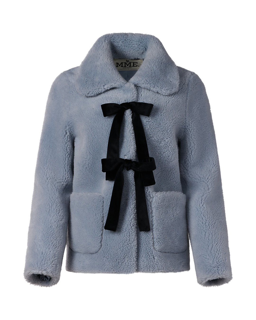 2021 MME.MINK Faux Blue Shearling Jacket