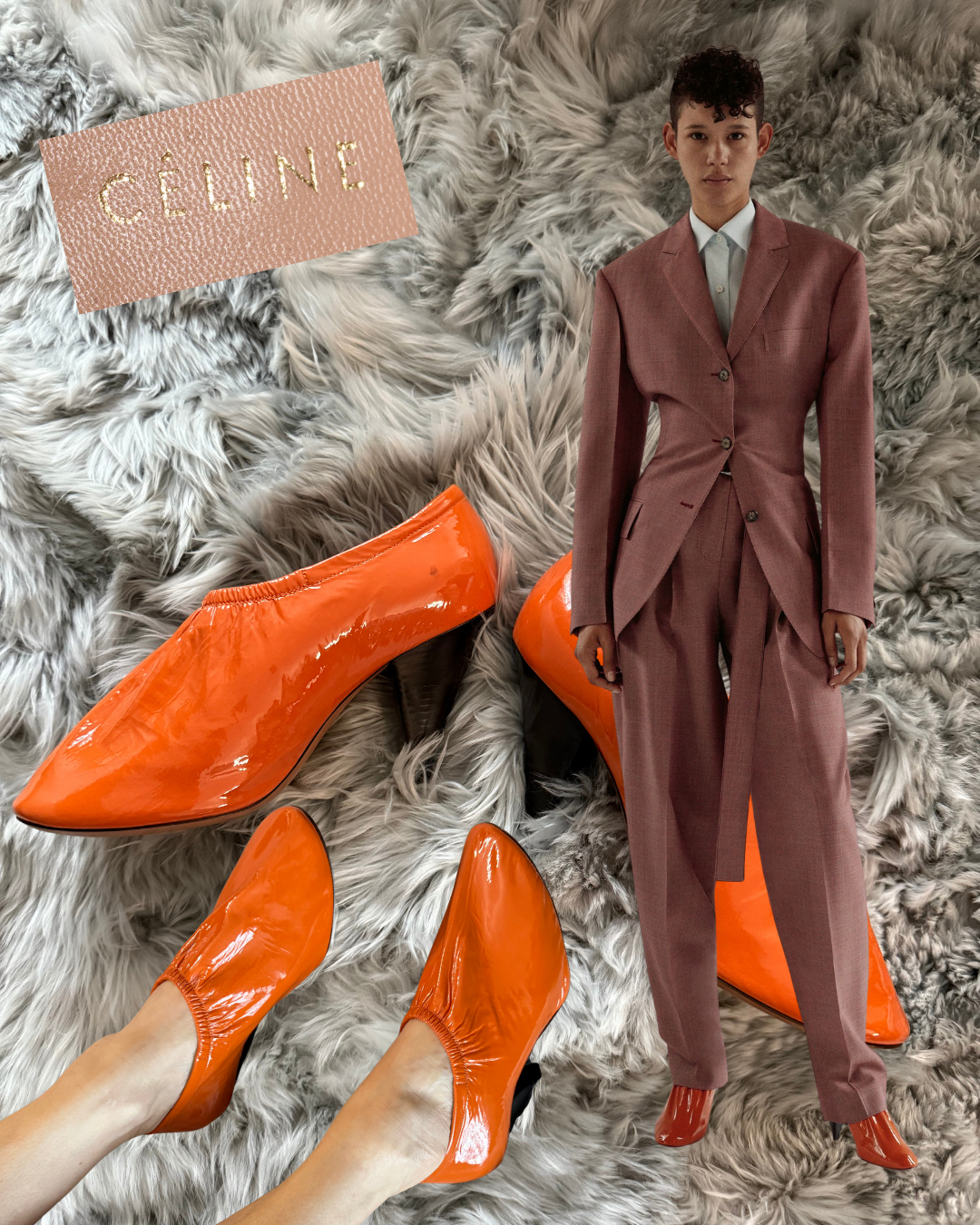 Resort 2017 Celine by Phoebe Philo Ruched Patent Leather Pumps