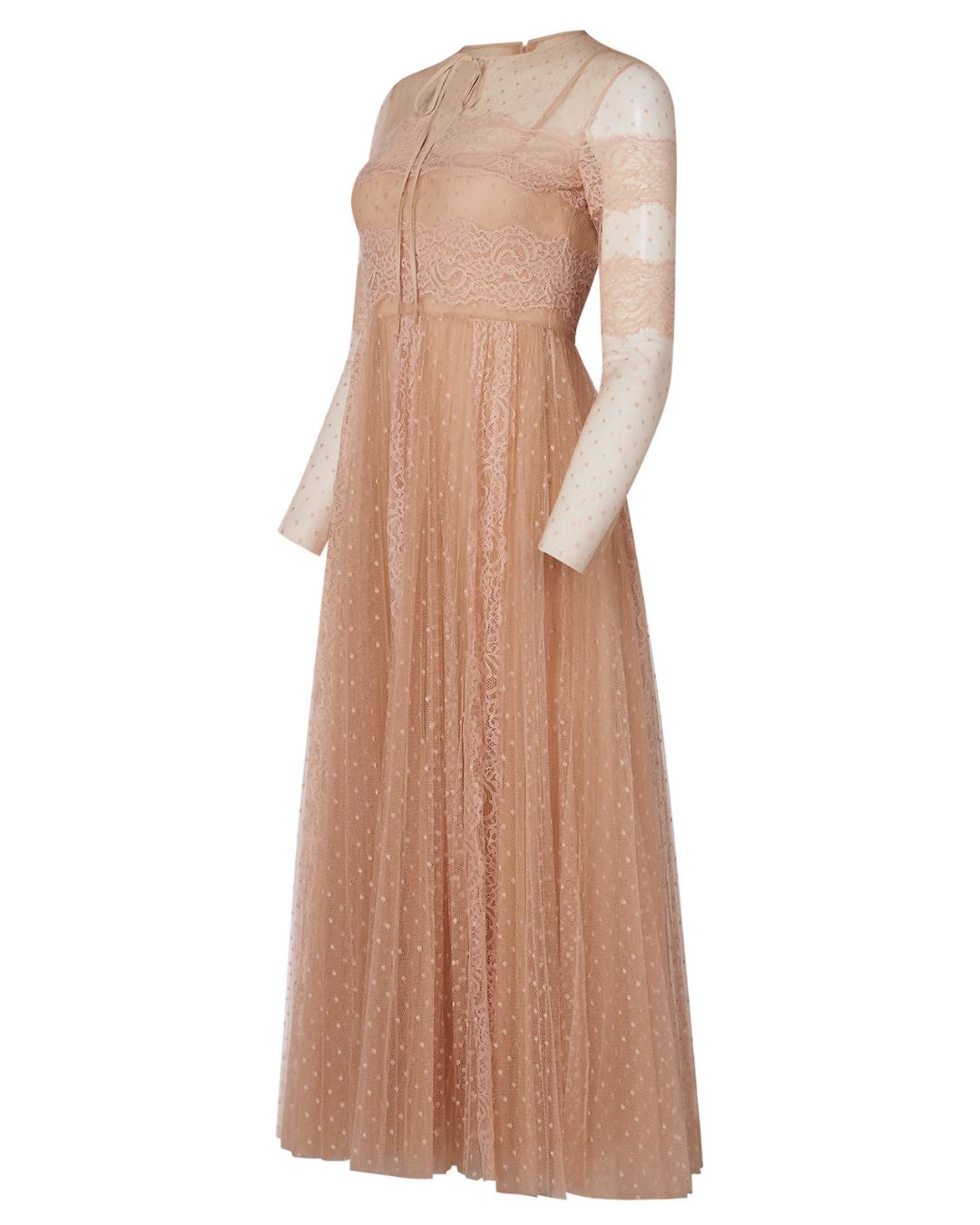 2010s Red Valentino Pink Long Sleeve Maxi Dress