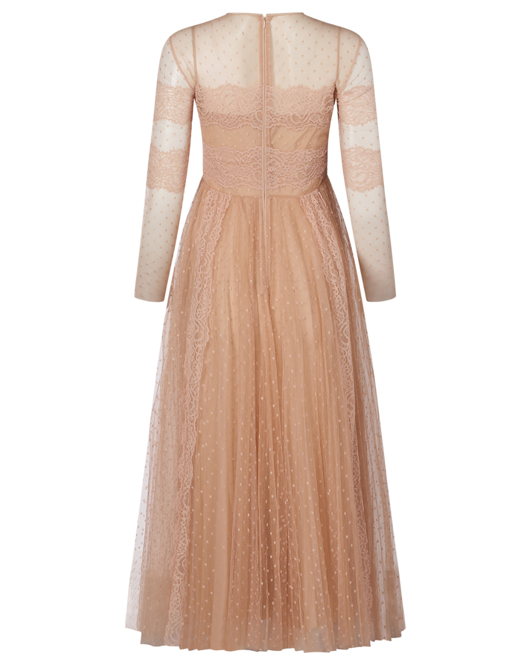 2010s Red Valentino Pink Long Sleeve Maxi Dress
