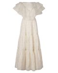 2010s Brock Collection White Floral Ruffle Maxi Dress
