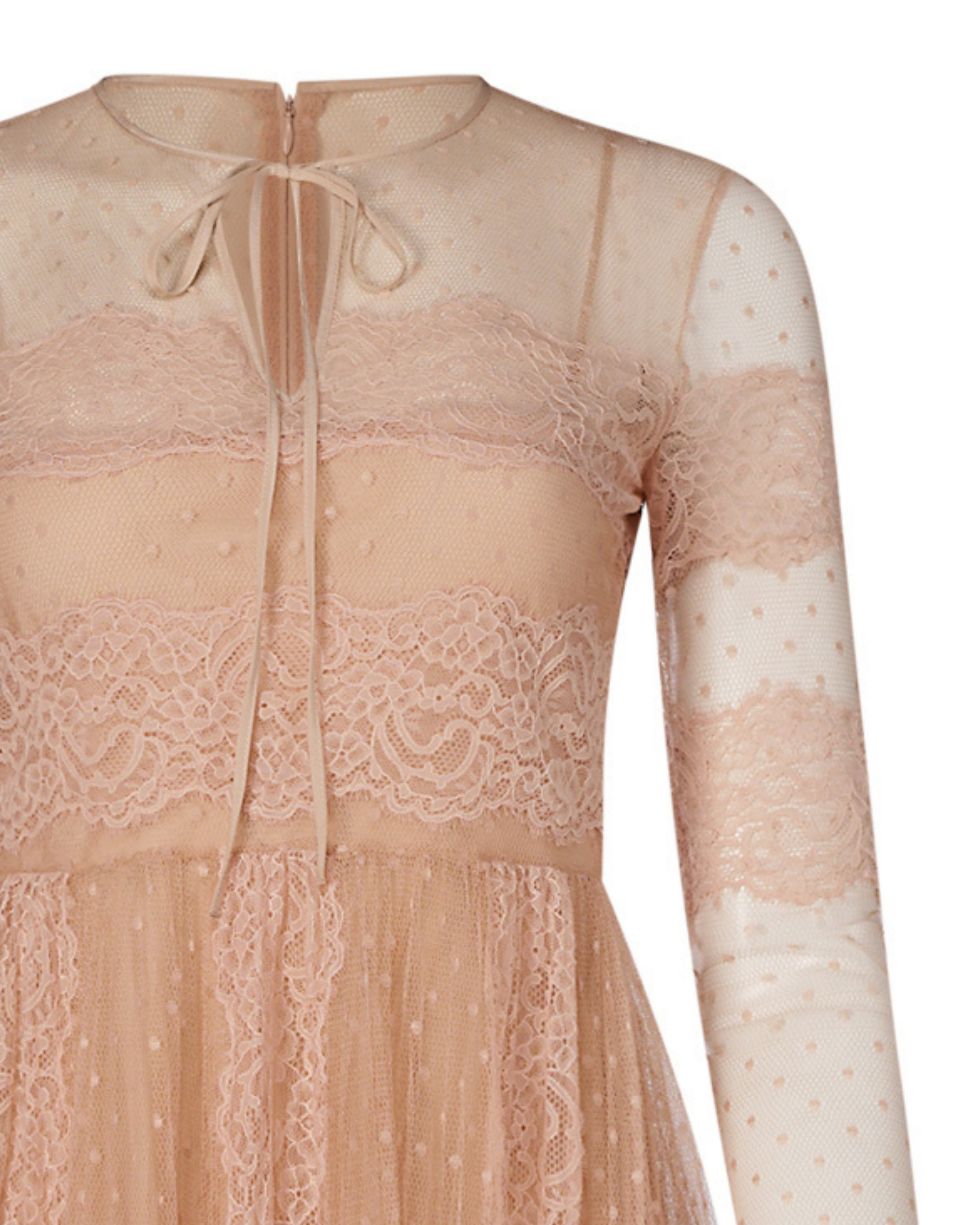 2010s Red Valentino Pink Long Sleeve Maxi Dress