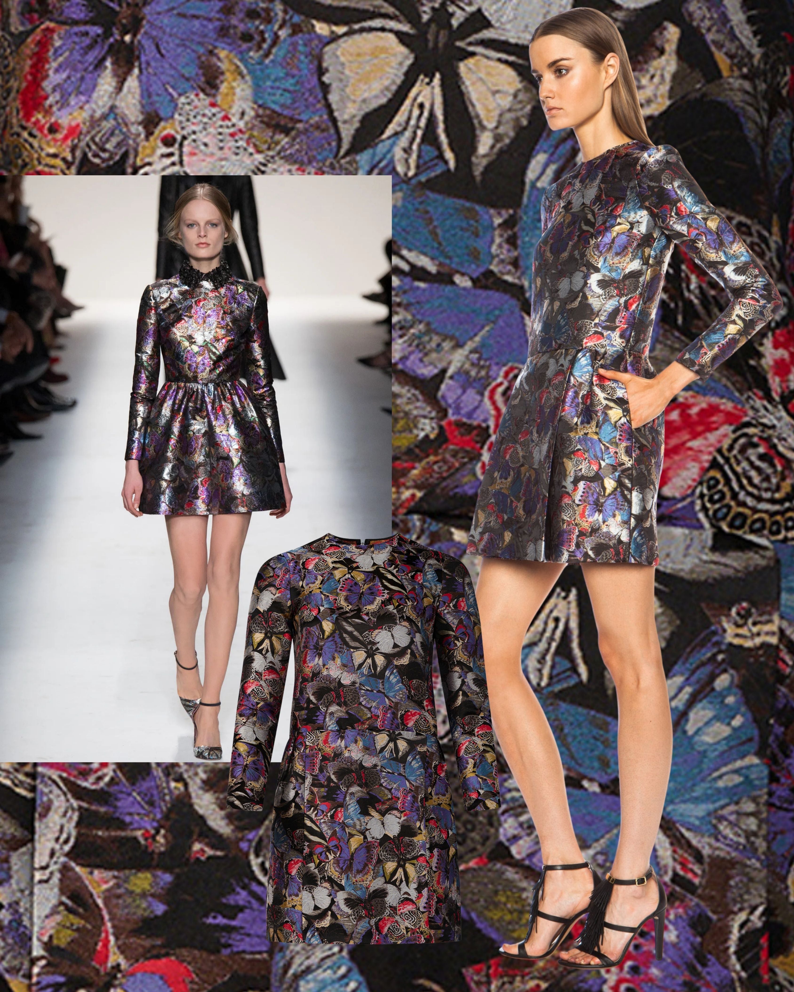Fall 2014 Valentino Butterfly Brocade Dress