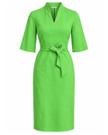 1960s Robert Courtney Green Midi Dress