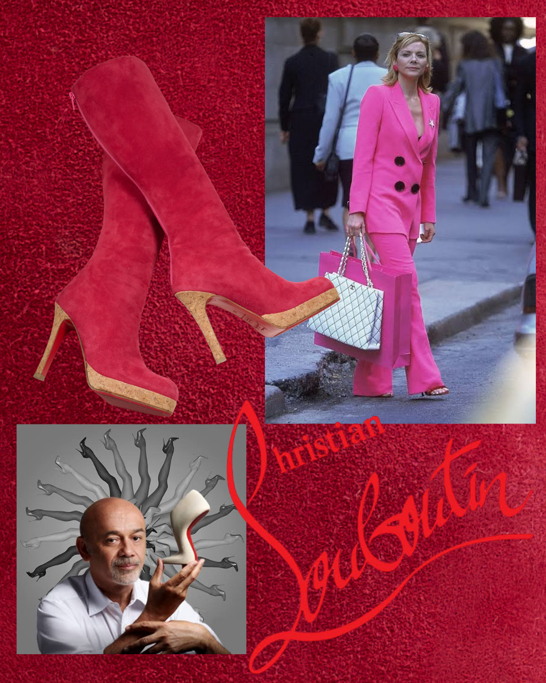 2000s Christian Louboutin Pink Suede Boots