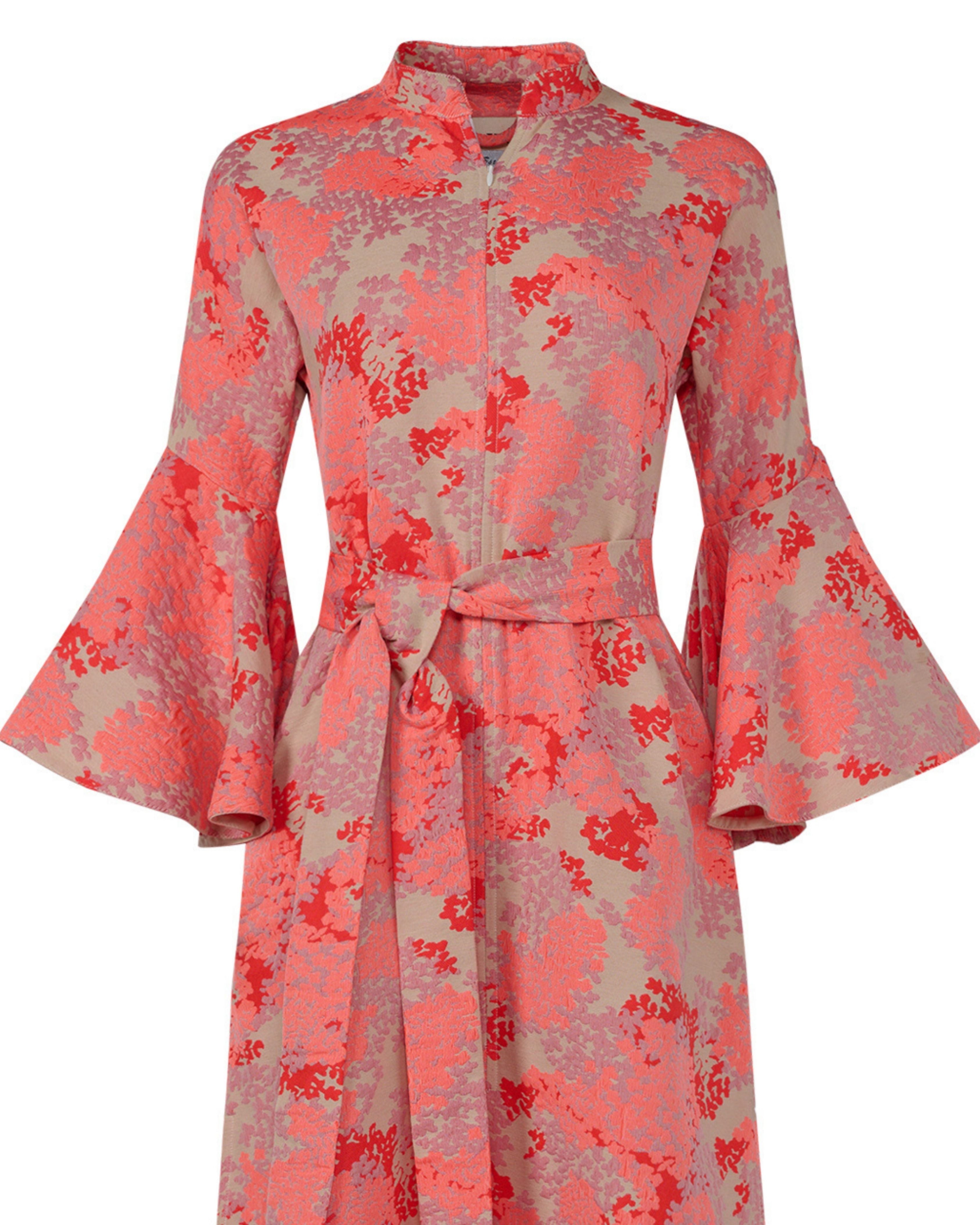 2010s Tish Cox Floral Jacquard Caftan