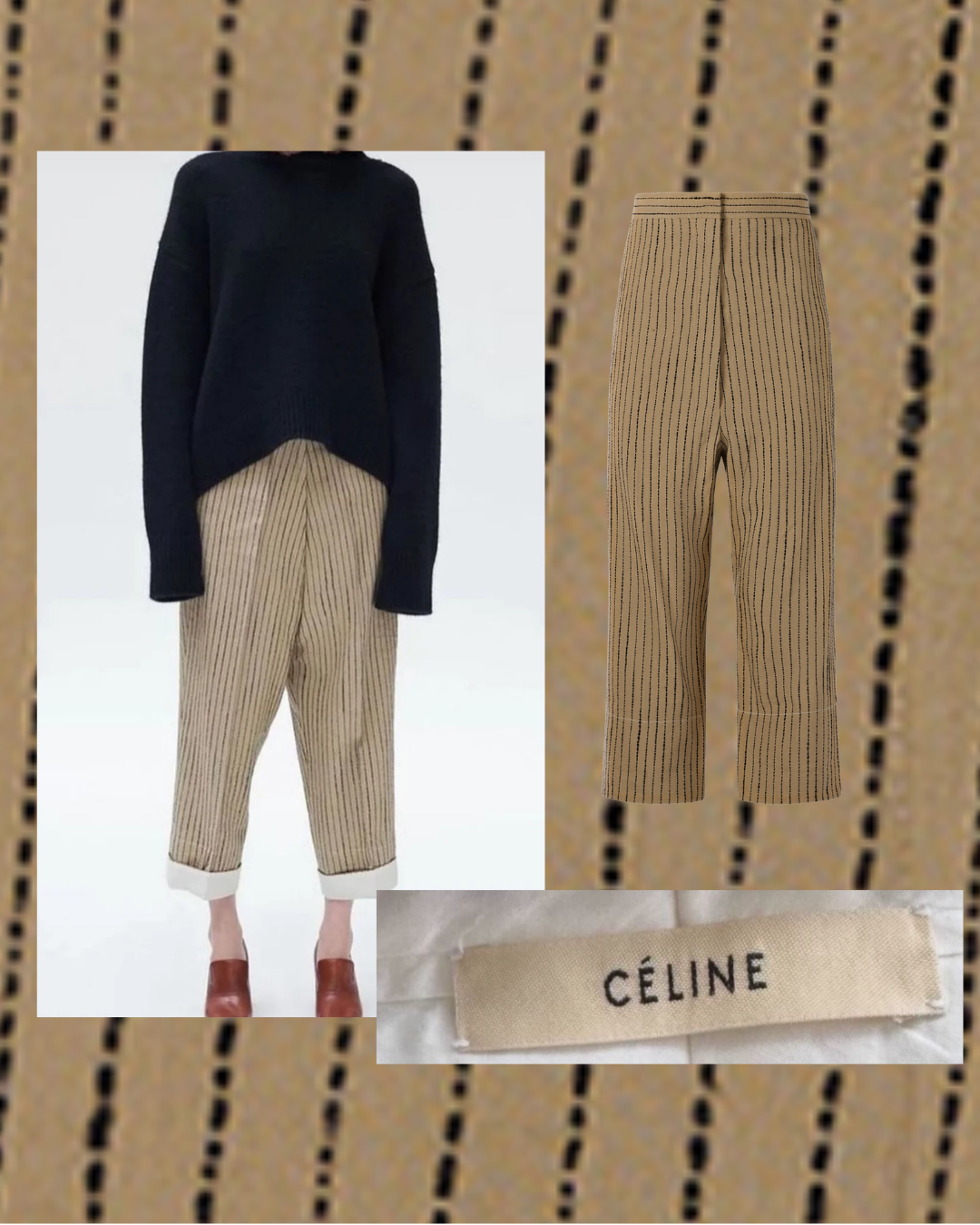 Fall 2017 Céline by Phoebe Philo Striped Linen Pants
