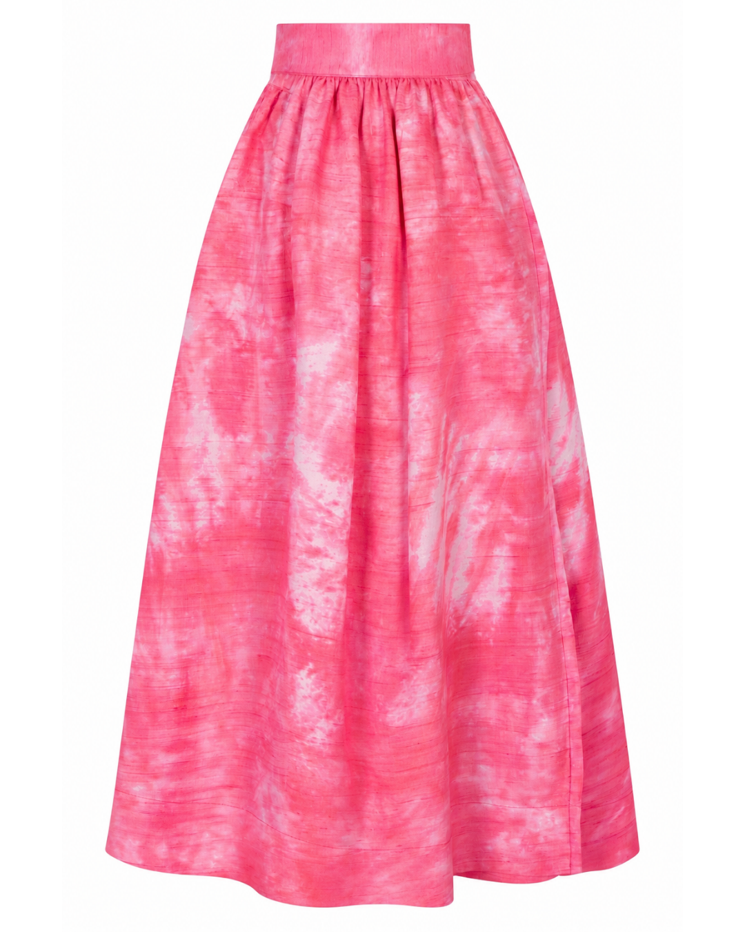 2020s Coniglio Palm Beach Pink Tie-Dye Maxi Ball Skirt
