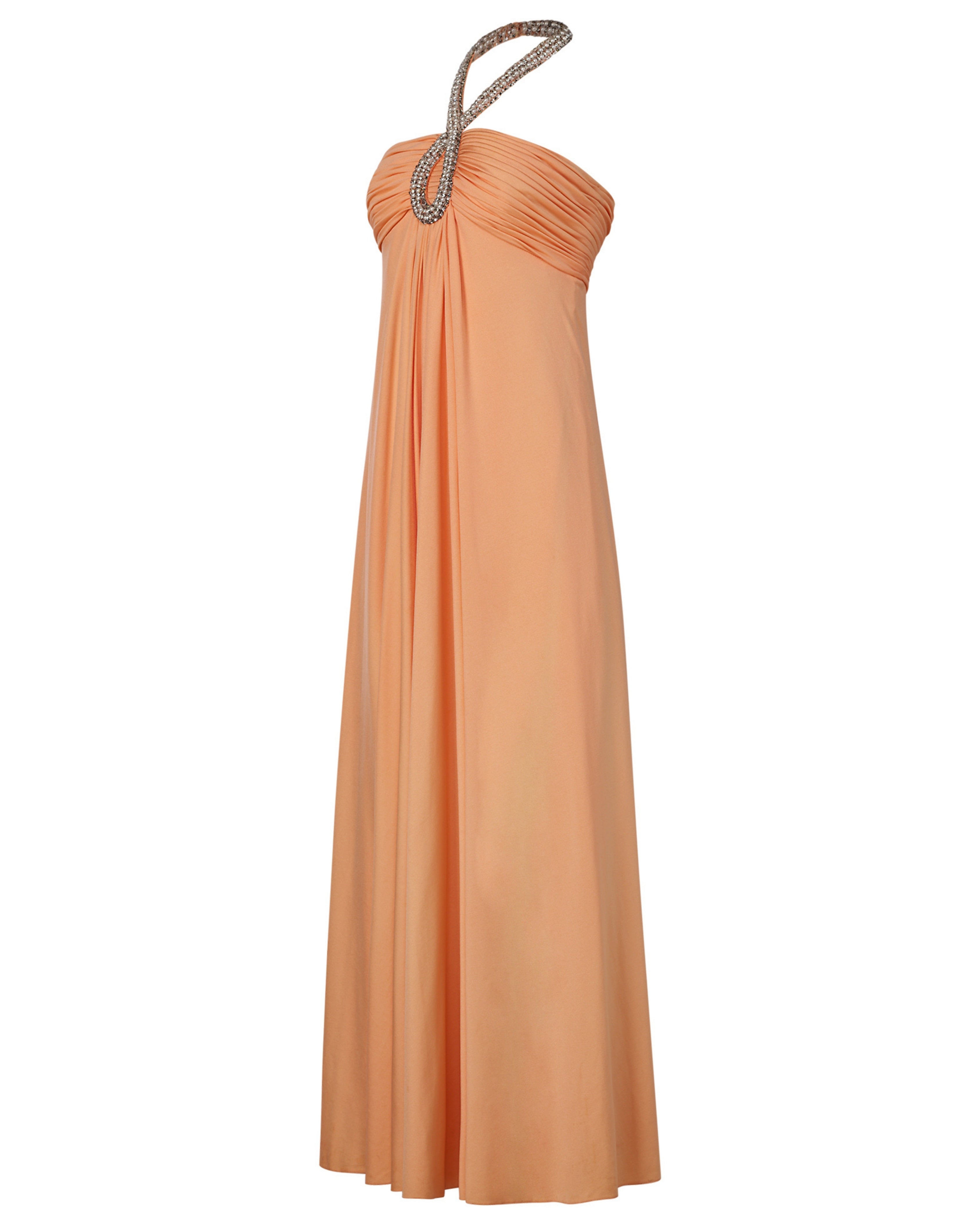 1960/70s Victoria Royal Ltd. Salmon-Colored Gown