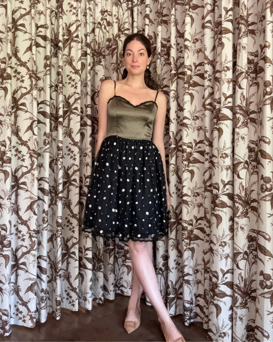 1980/90s Mr. Beene Polka Dot Mini Dress