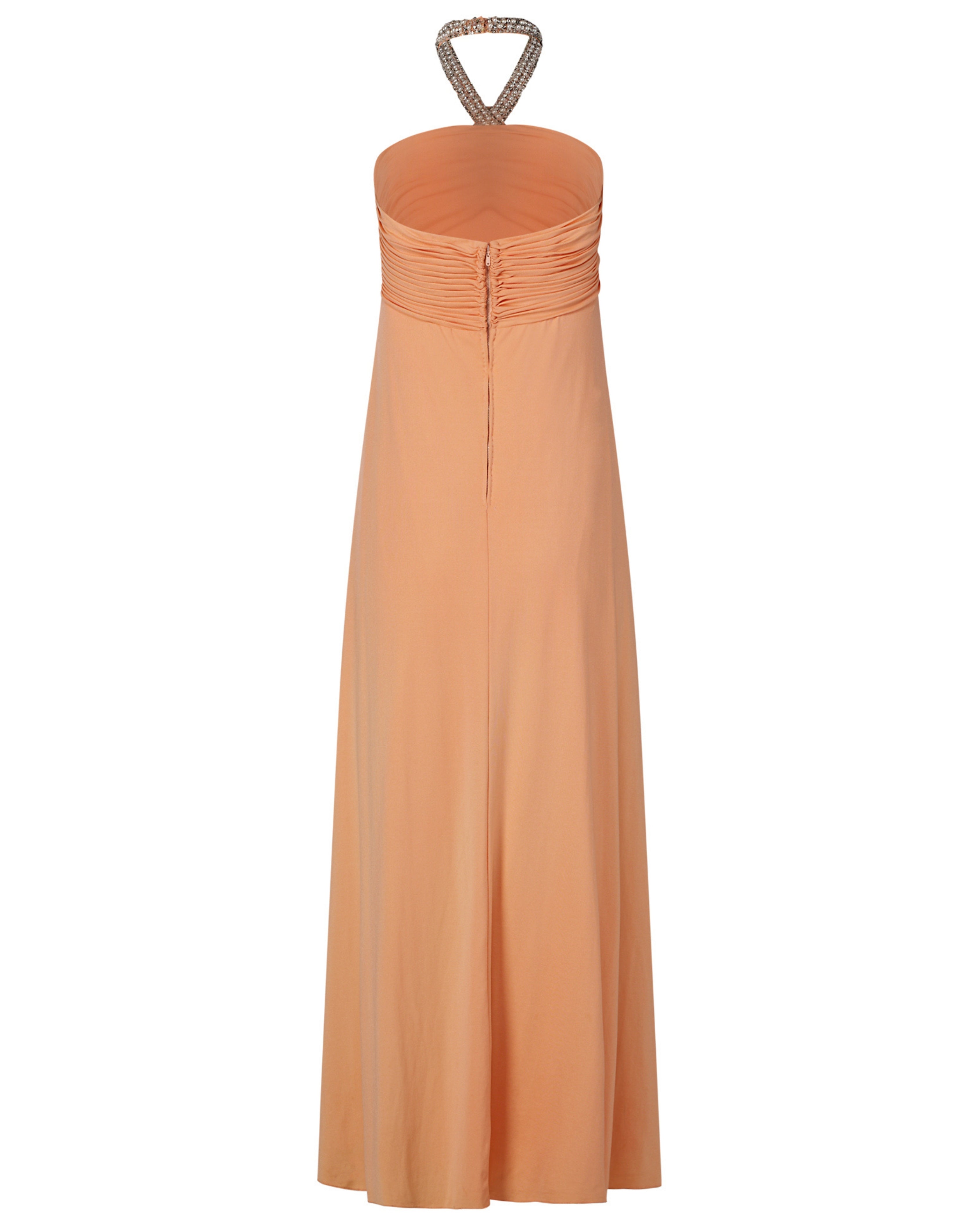 1960/70s Victoria Royal Ltd. Salmon-Colored Gown