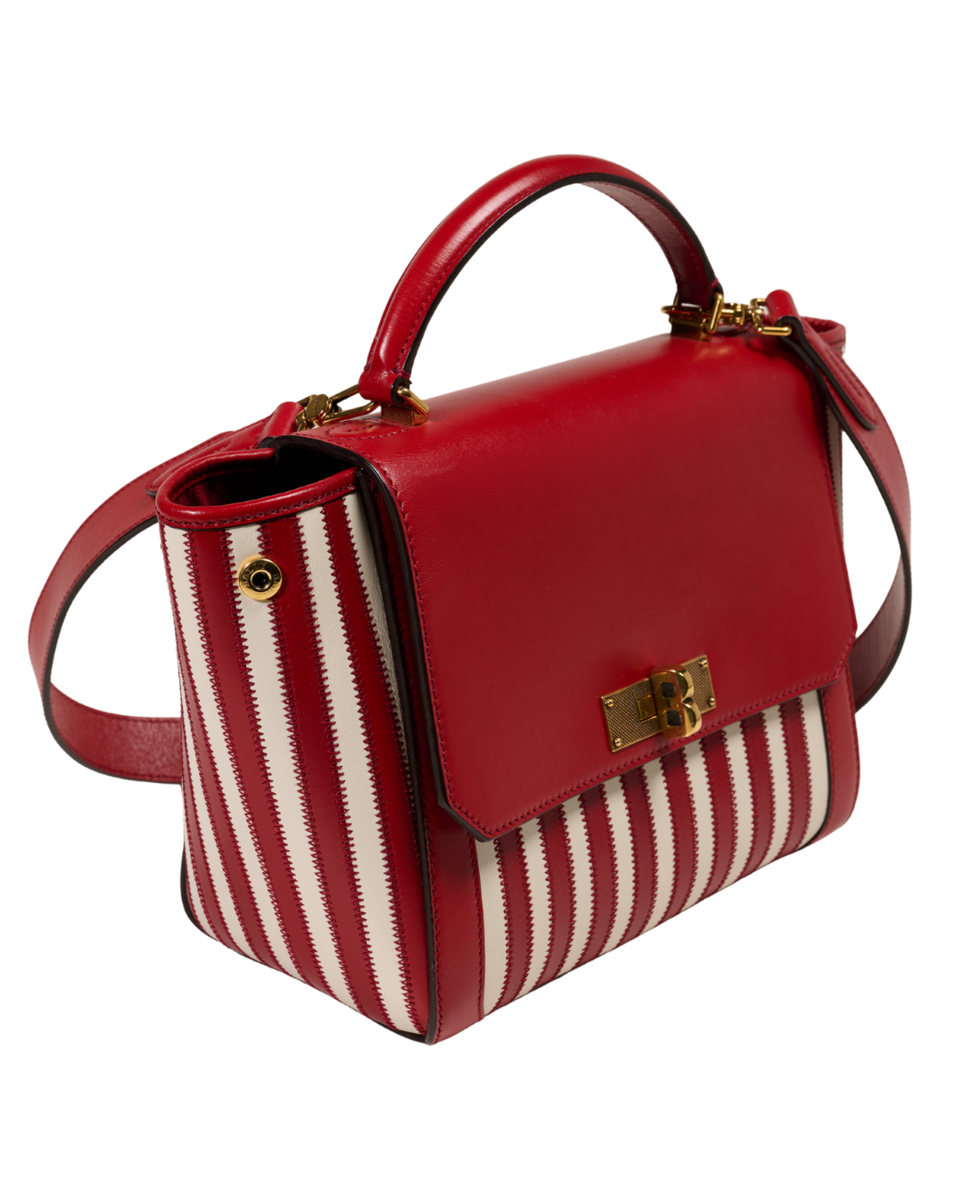 Resort 2017 Bally Red-and-White Striped Bag