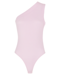 Spring 2020 Brandon Maxwell Pink One-Shoulder Bodysuit