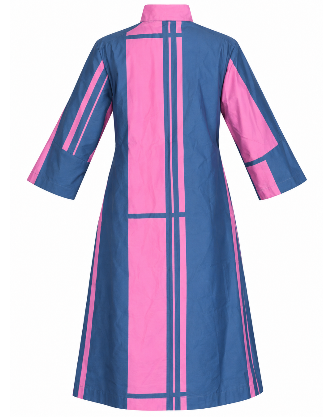 1980s Penthouse Gallery Blue and Pink Midi Dress